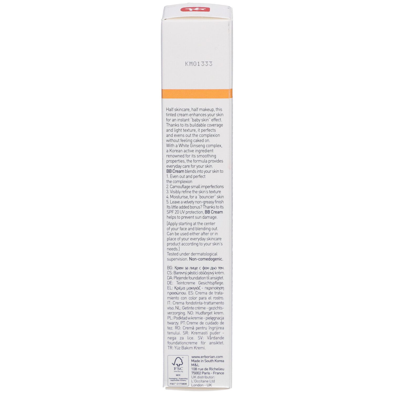 erborian BB Creme mit klarem Ginseng