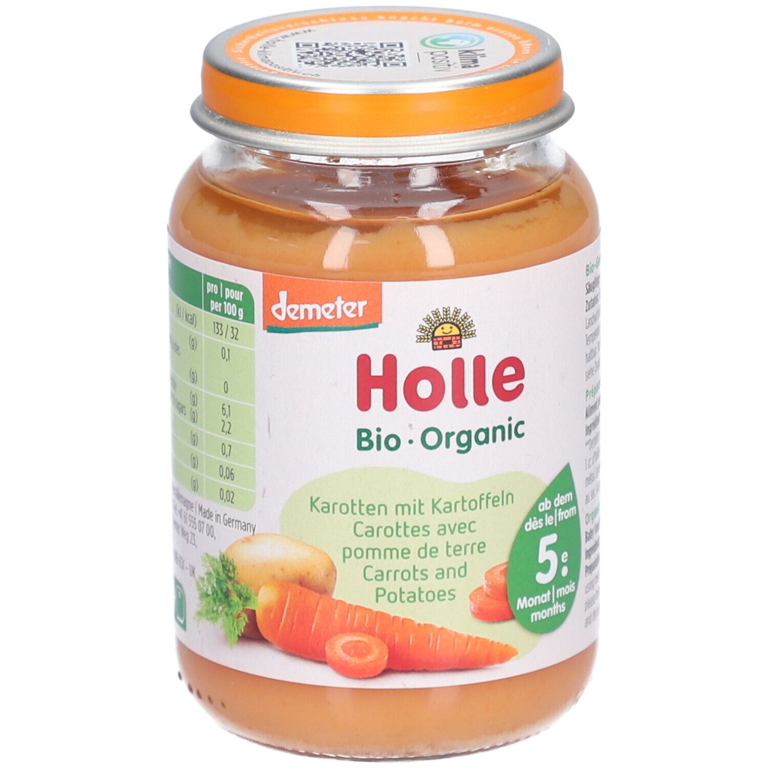 Holle Bio Pot Carottes avec pomme de terre