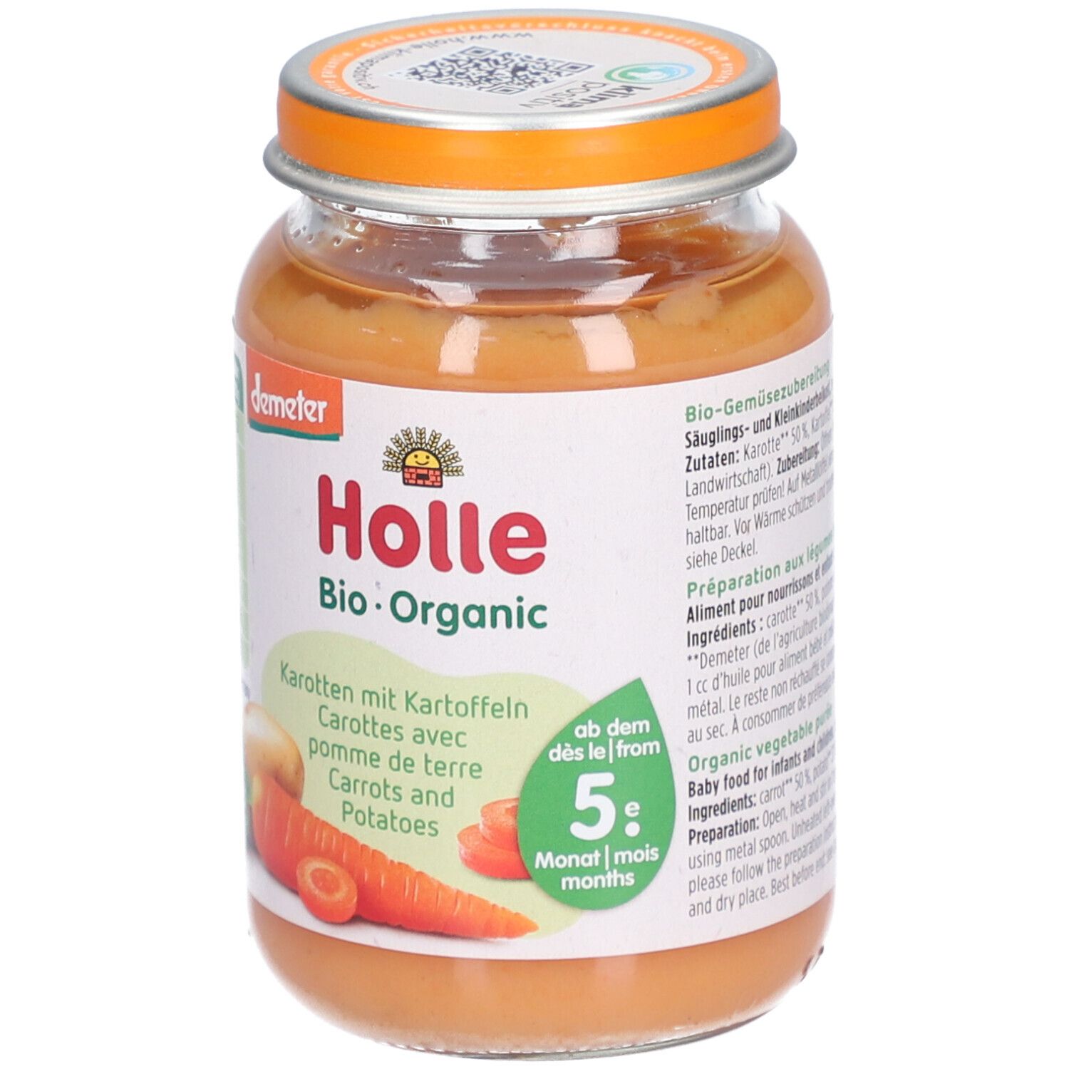 Holle Bio Pot Carottes avec pomme de terre