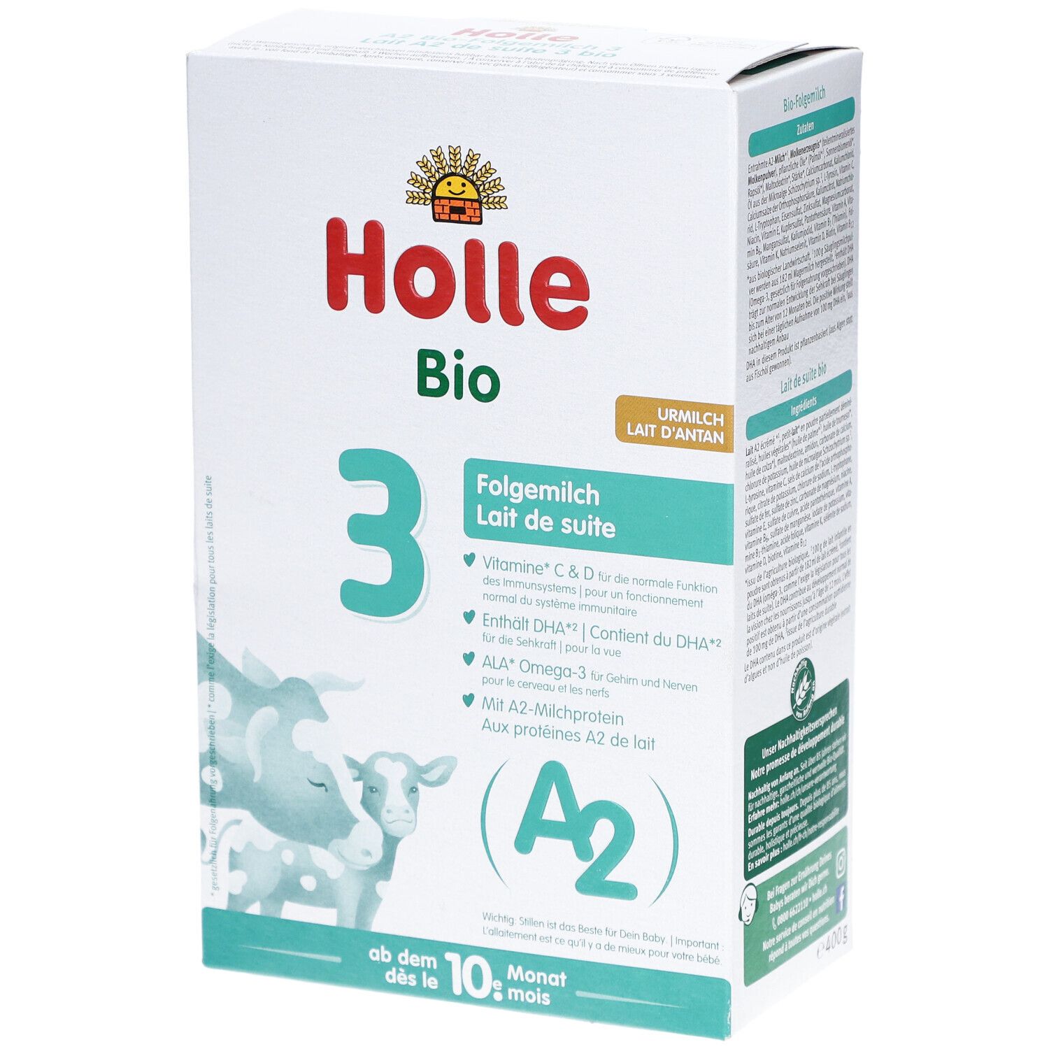 HOLLE A2 Bio-Folgemilch 3 (neu)