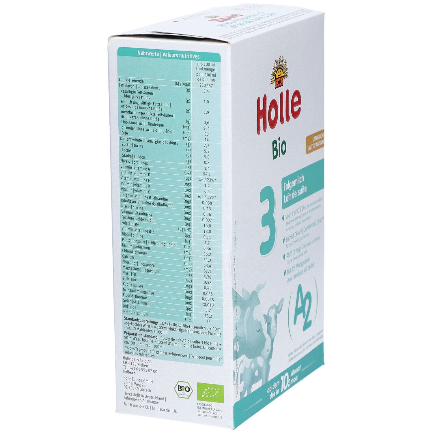 HOLLE A2 Bio-Folgemilch 3 (neu)