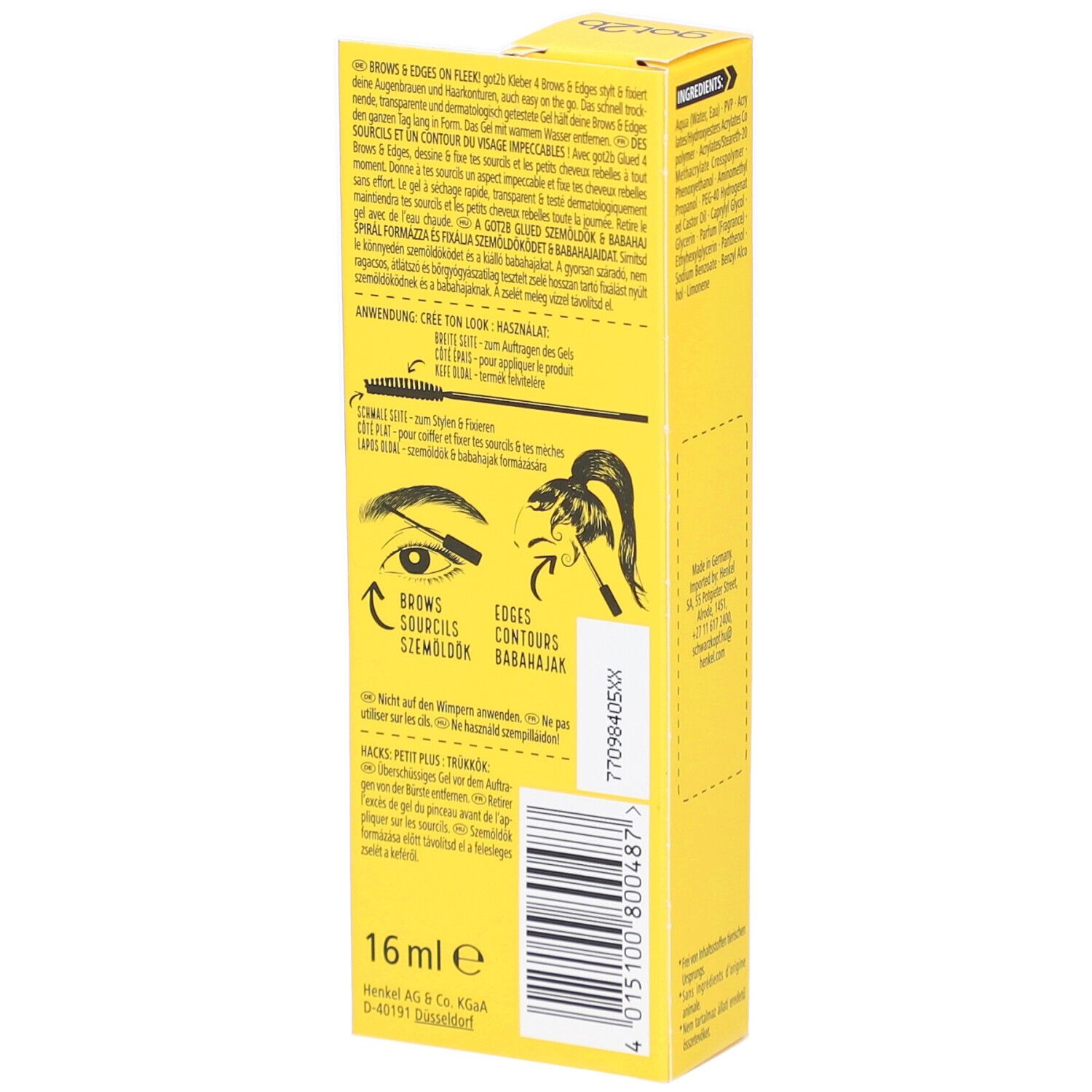 got2b Kleber 4 Brows & Edges Tinted Gel Schwarz