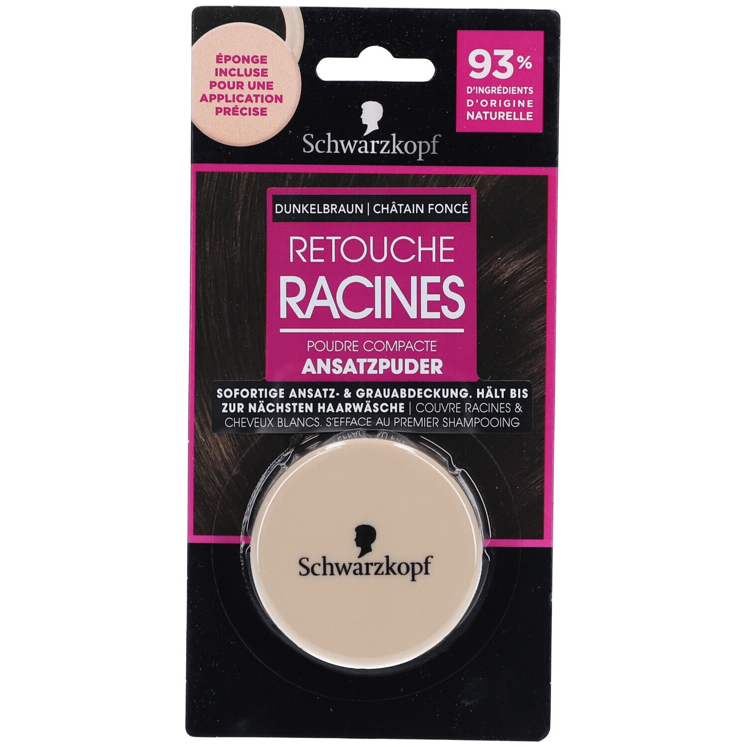 Scharzkopf Retouche Racines Poudre compacte pour les racines avec éponge incluse