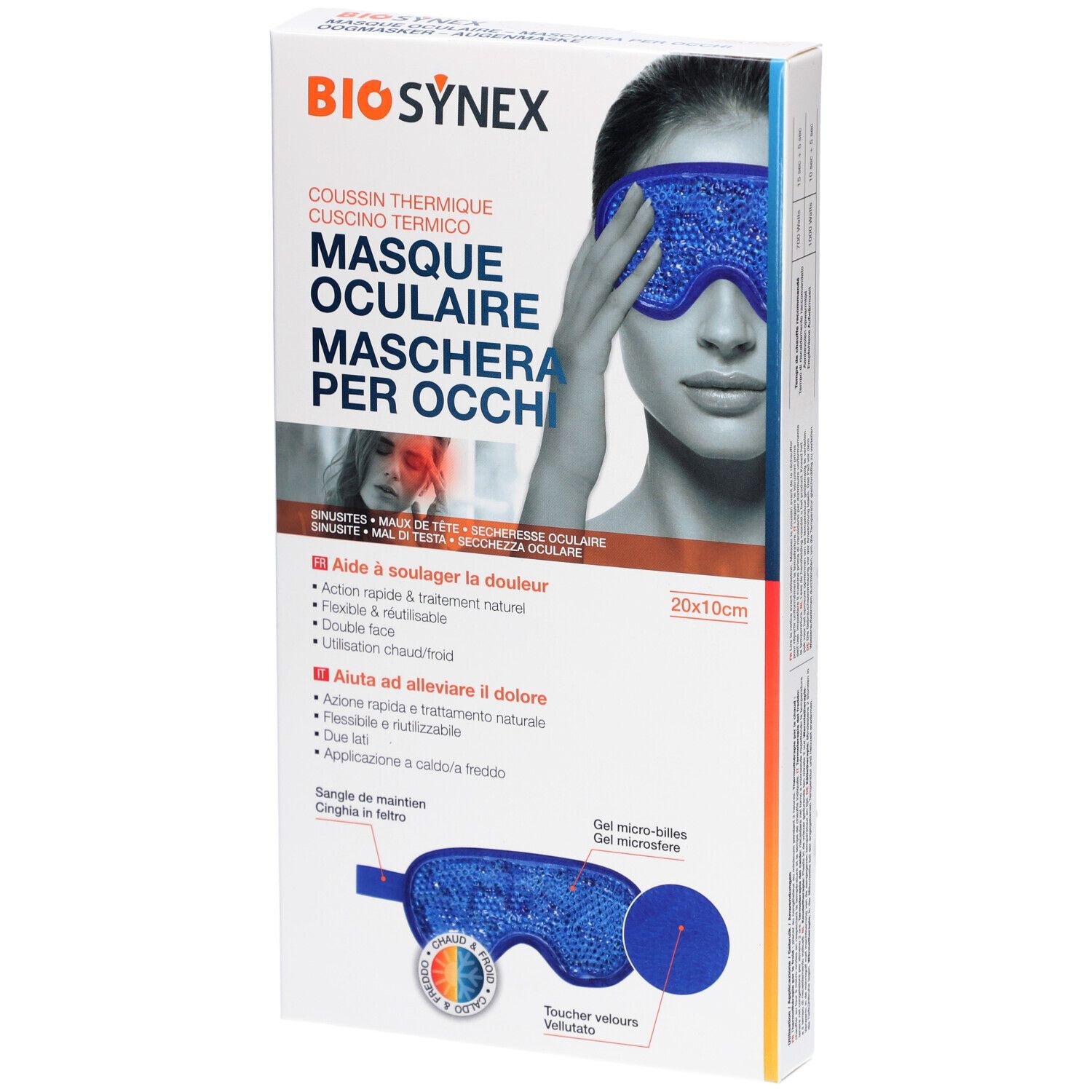 BIOSYNEX Kalt Warm Kompresse Augenmaske