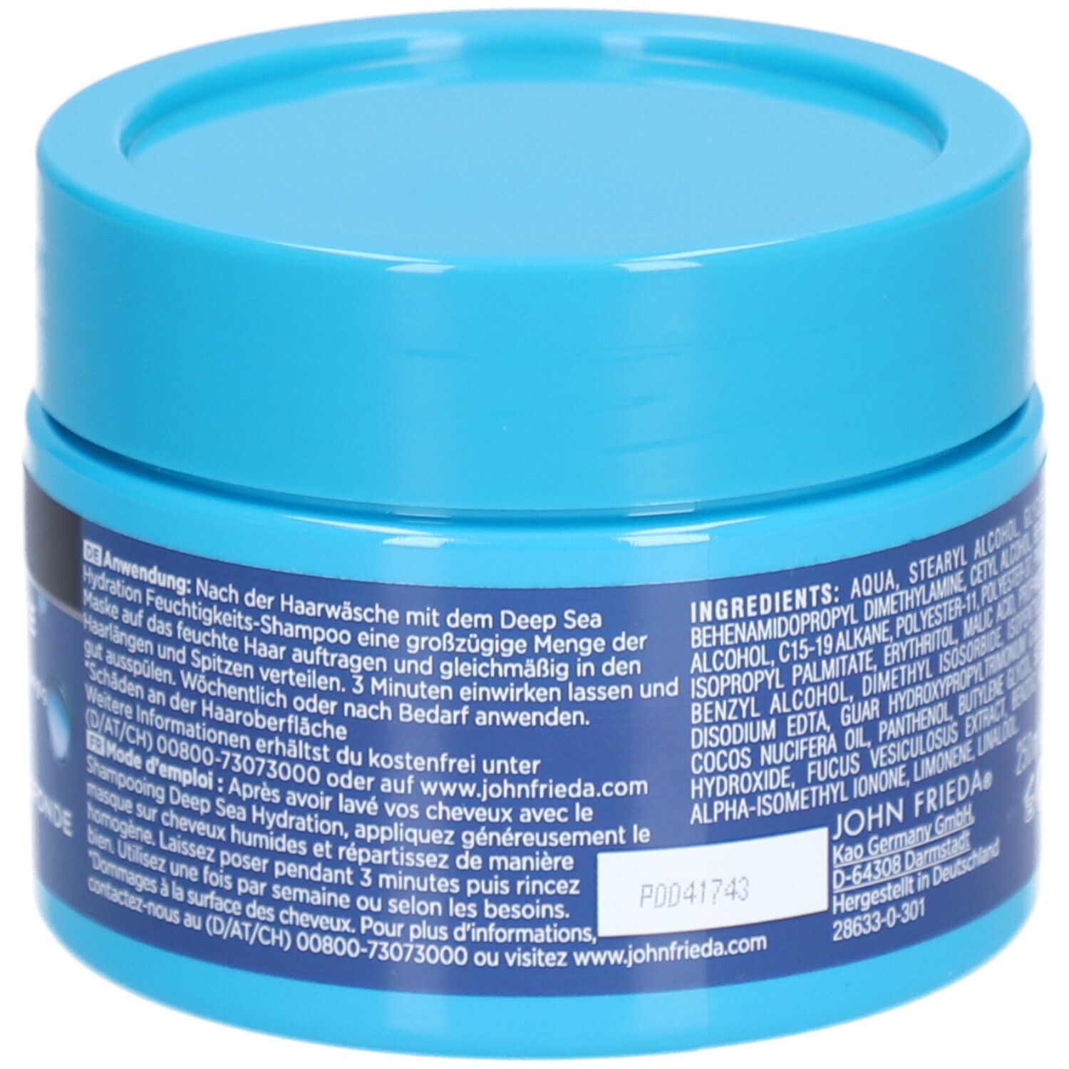 JOHN FRIEDA Feuchtigkeits-Maske Deep Sea 250 ml