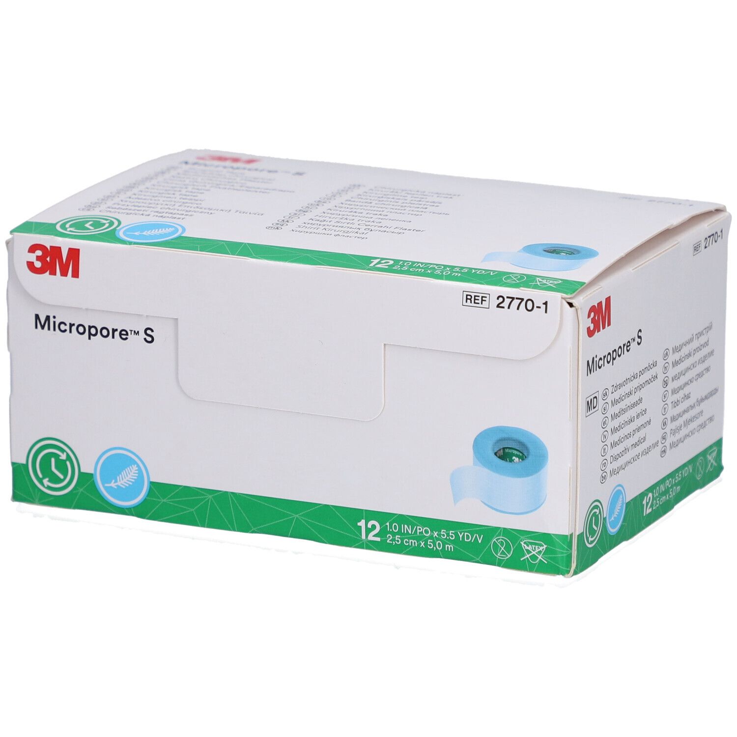 3M Micropore S Sparadrap chirurgical 2,5 cm x 5 m