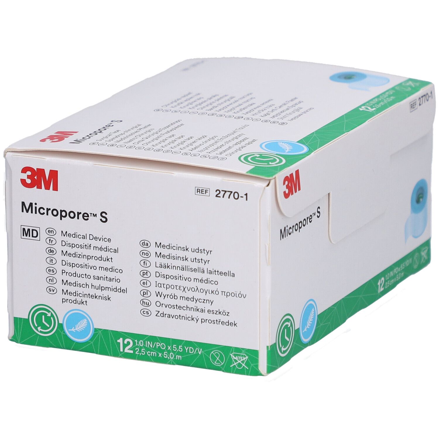 3M Micropore S Sparadrap chirurgical 2,5 cm x 5 m
