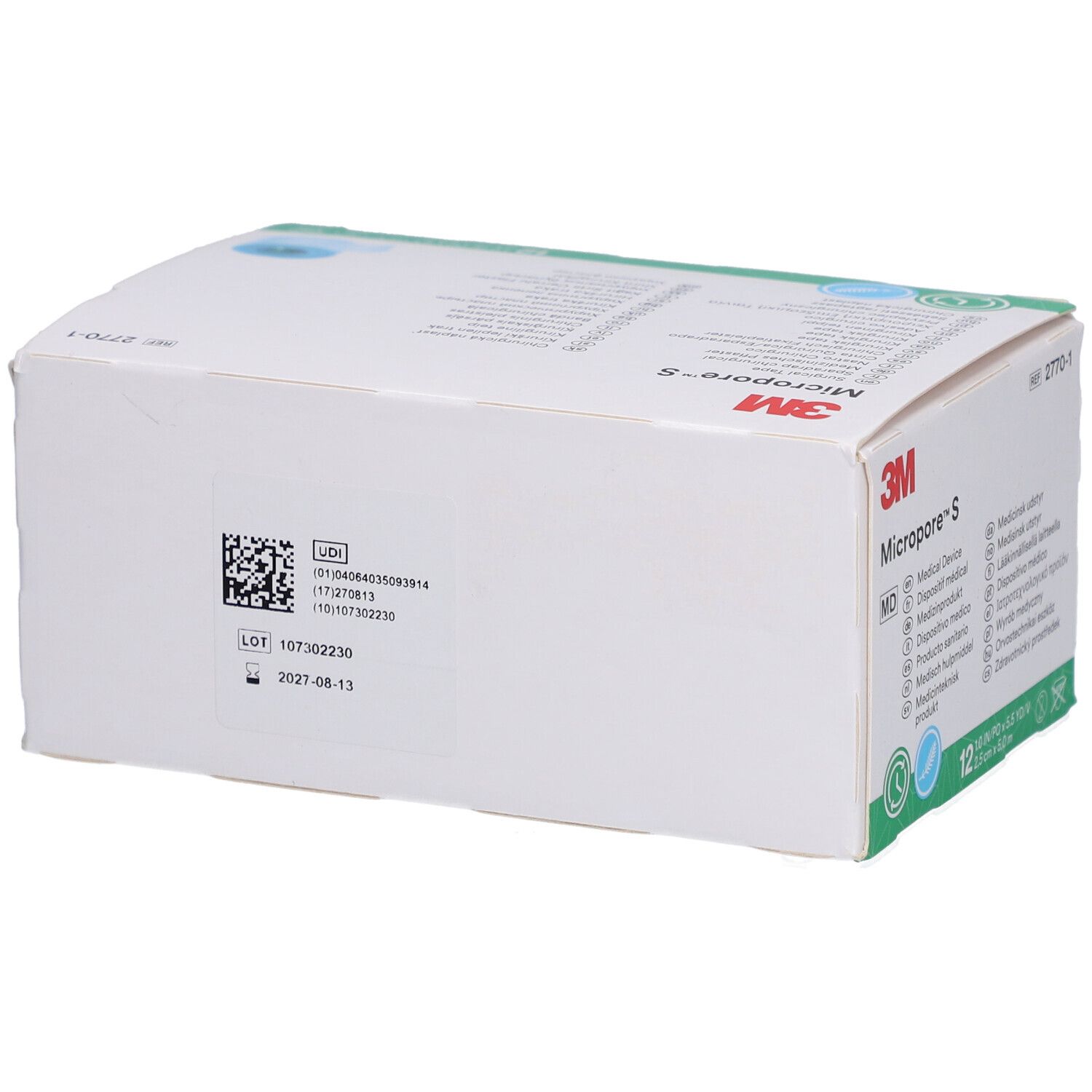 3M Micropore S Sparadrap chirurgical 2,5 cm x 5 m