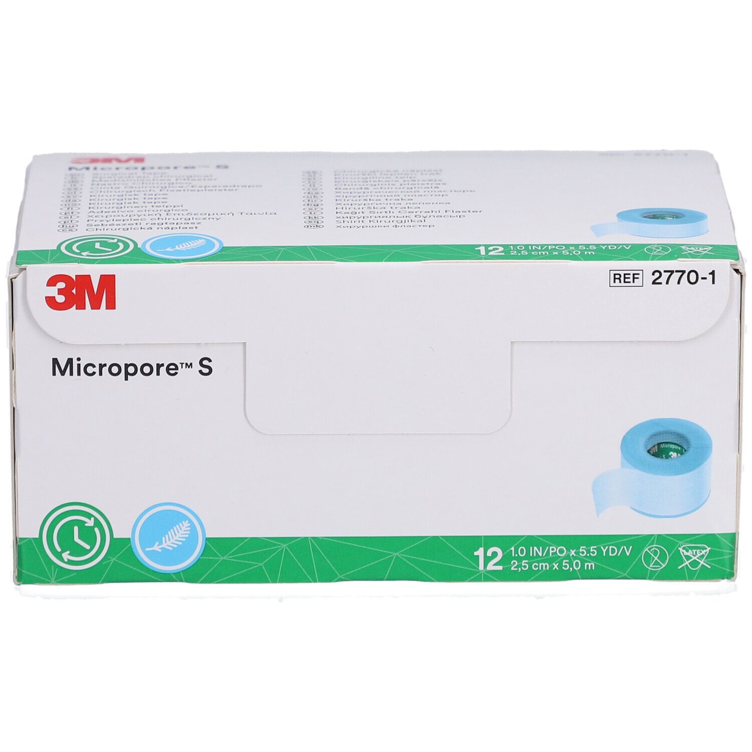 3M Micropore S Sparadrap chirurgical 2,5 cm x 5 m