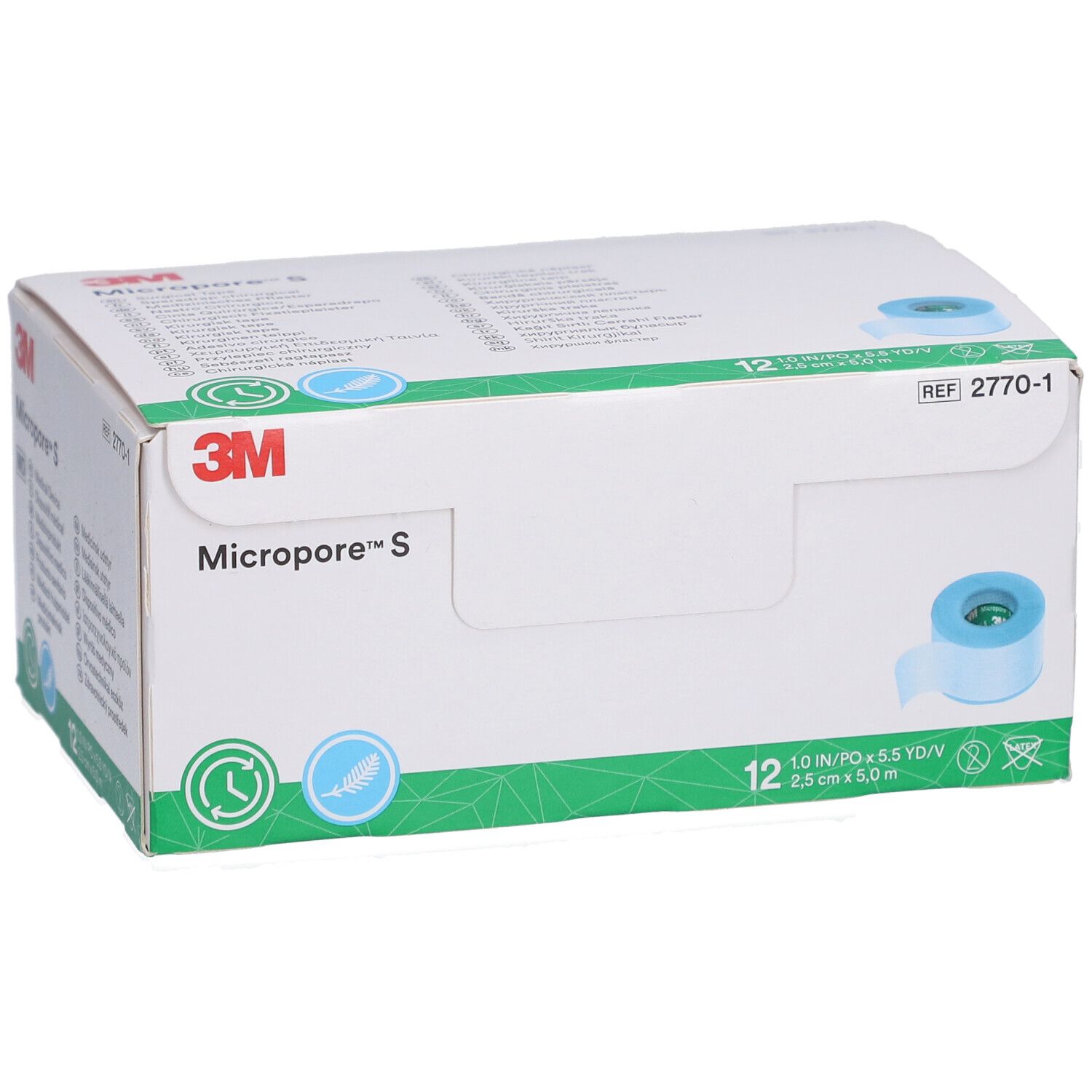 3M Micropore S Sparadrap chirurgical 2,5 cm x 5 m