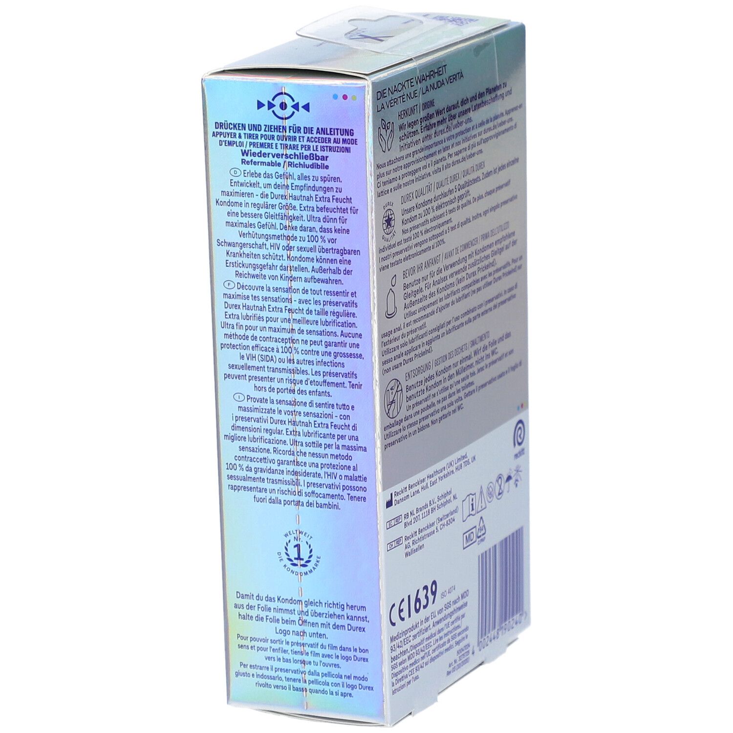 DUREX Hautnah Präservativ extra feucht 8 Stk