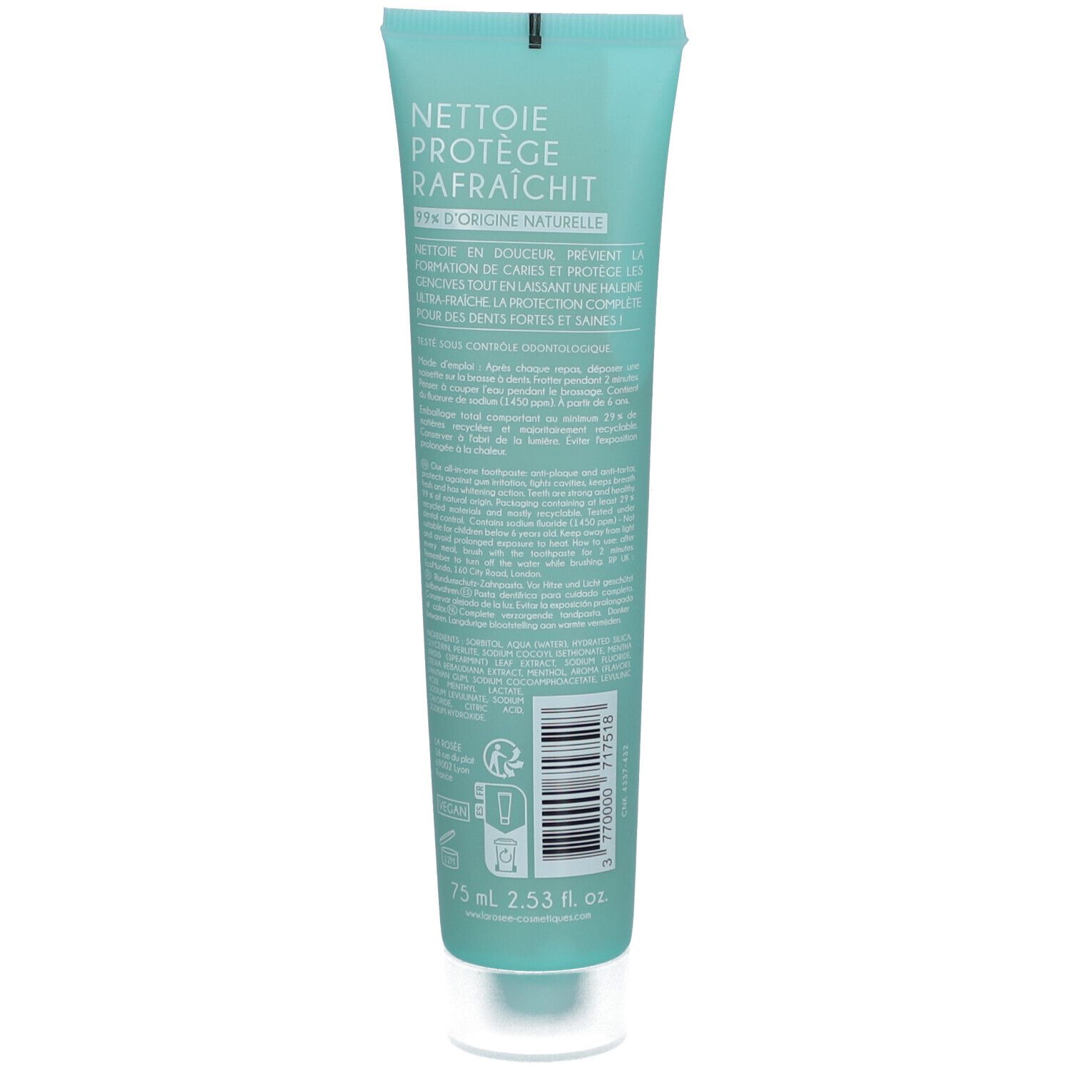 LA ROSÉE Dentifrice soin complet