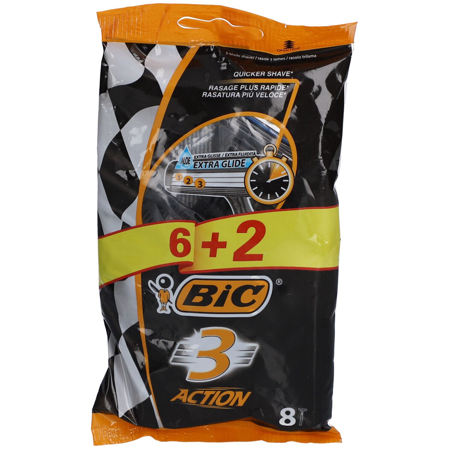 BiC® 3 Action 3-Klingenrasierer für Herren