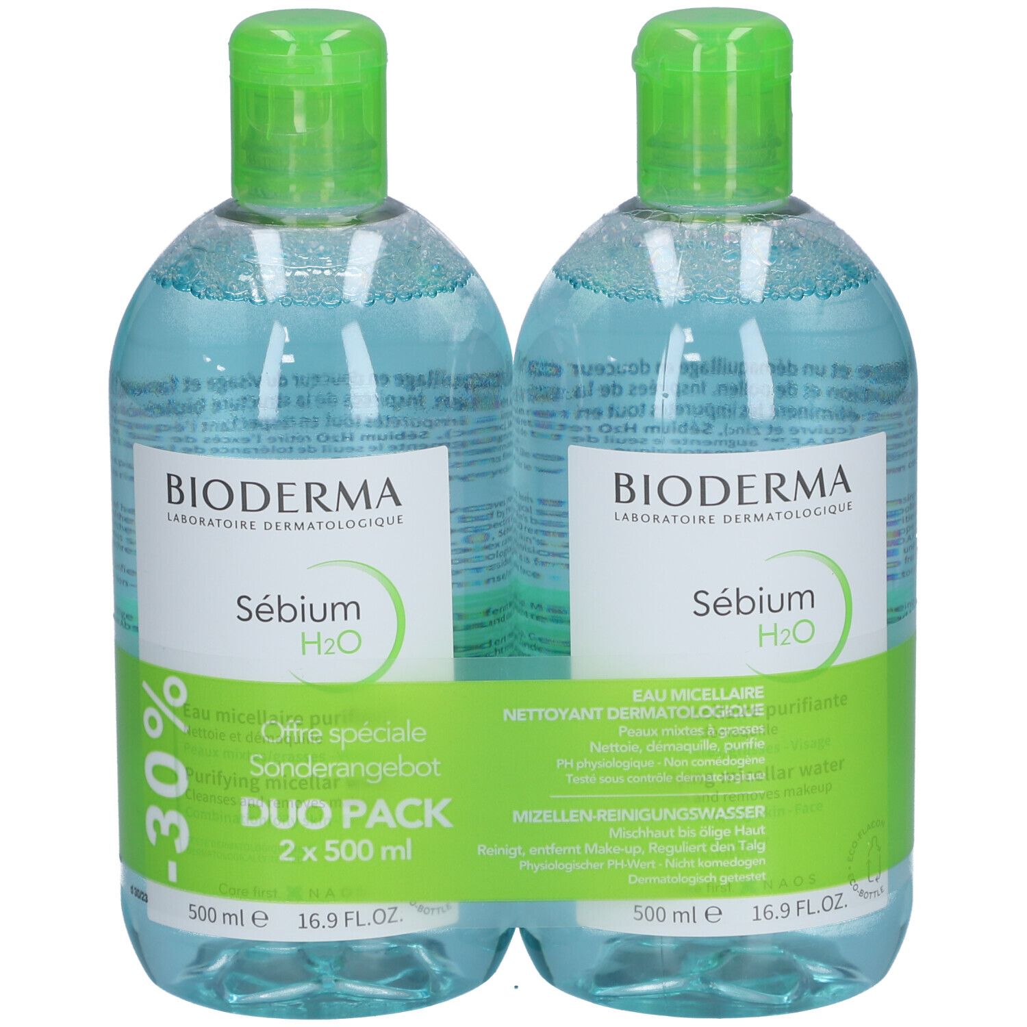 BIODERMA Sébium H2O Mizellenwasser Reinigender Make-up Entferner Duo-Pack
