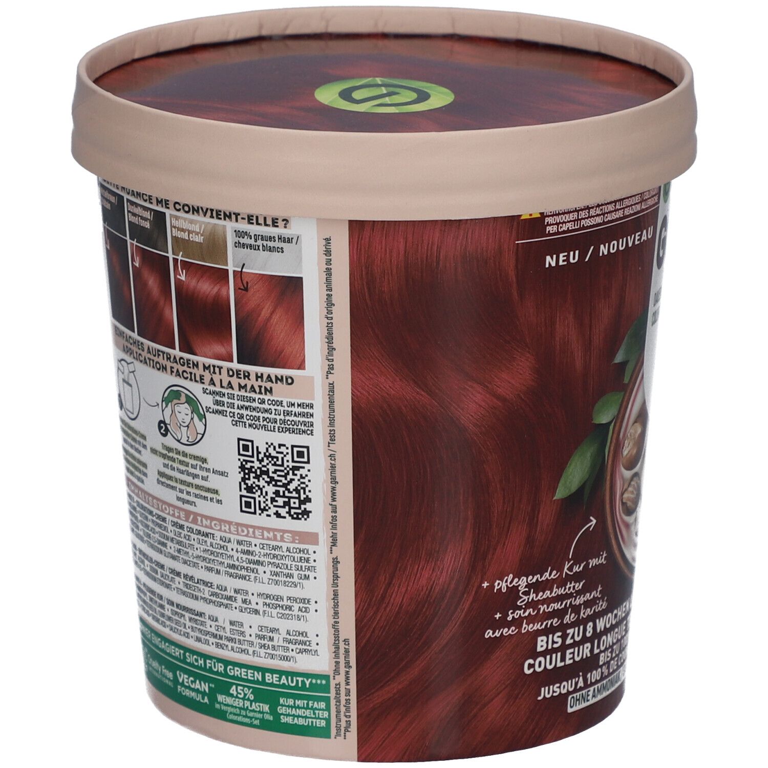 GARNIER GOOD Coloration capillaire permanente 6.6 Rouge Grenade