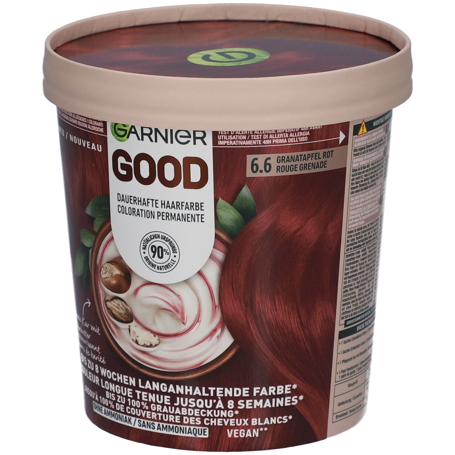 GARNIER GOOD Coloration capillaire permanente 6.6 Rouge Grenade