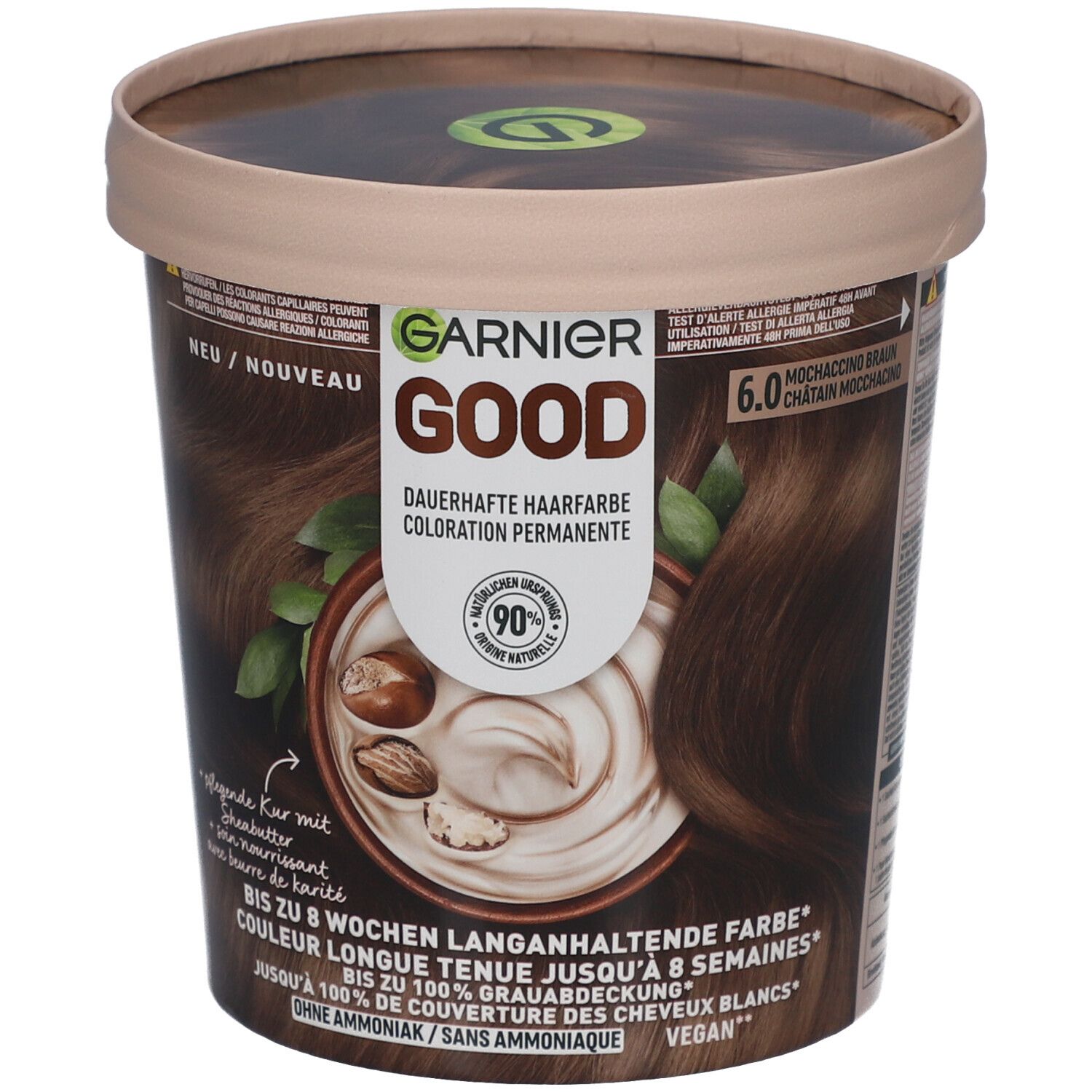 GARNIER GOOD Coloration capillaire permanente 6.0 Châtain très clair mocaccino