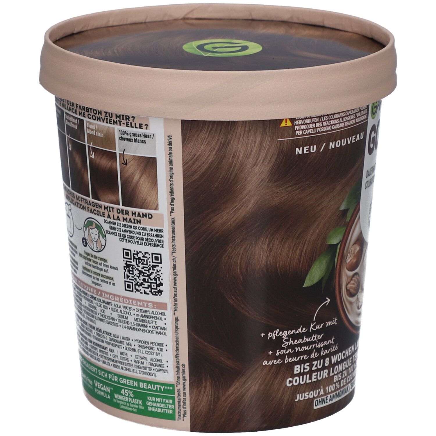GARNIER GOOD Coloration capillaire permanente 6.0 Châtain très clair mocaccino