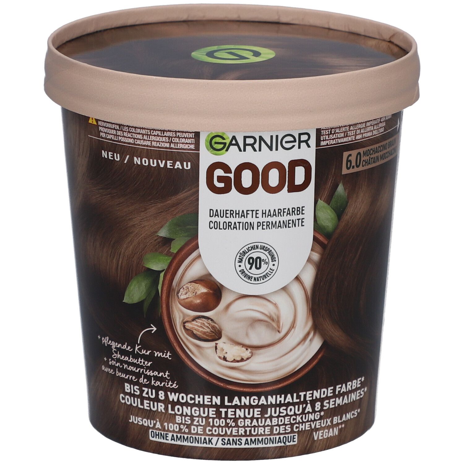 GARNIER GOOD Coloration capillaire permanente 6.0 Châtain très clair mocaccino