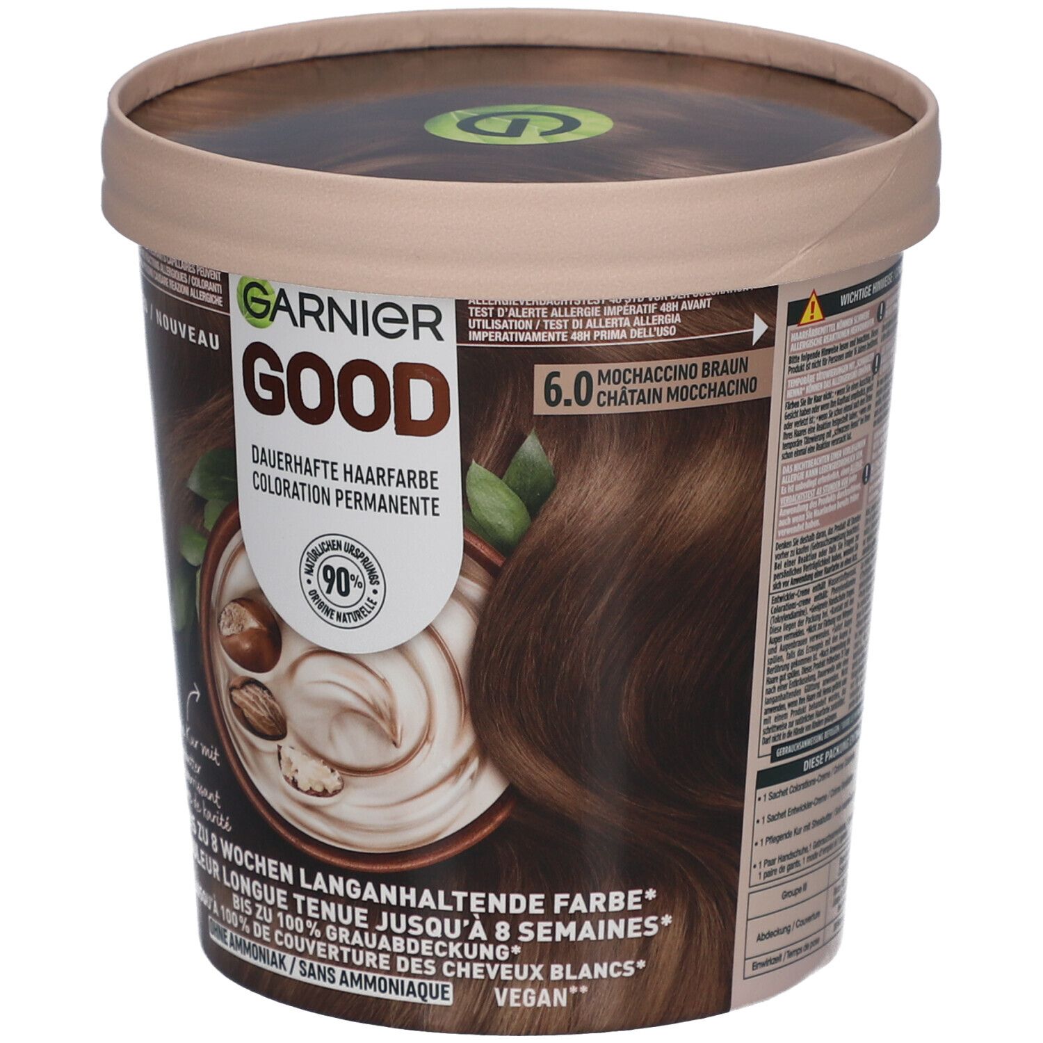 GARNIER GOOD Coloration capillaire permanente 6.0 Châtain très clair mocaccino