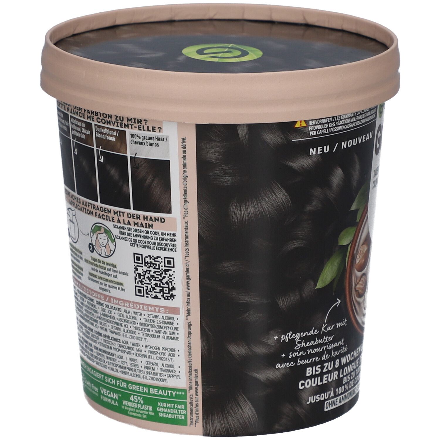 GARNIER GOOD Dauerhafte Haarfarbe 3.0 Dunkelbraun Schoko Schwarz