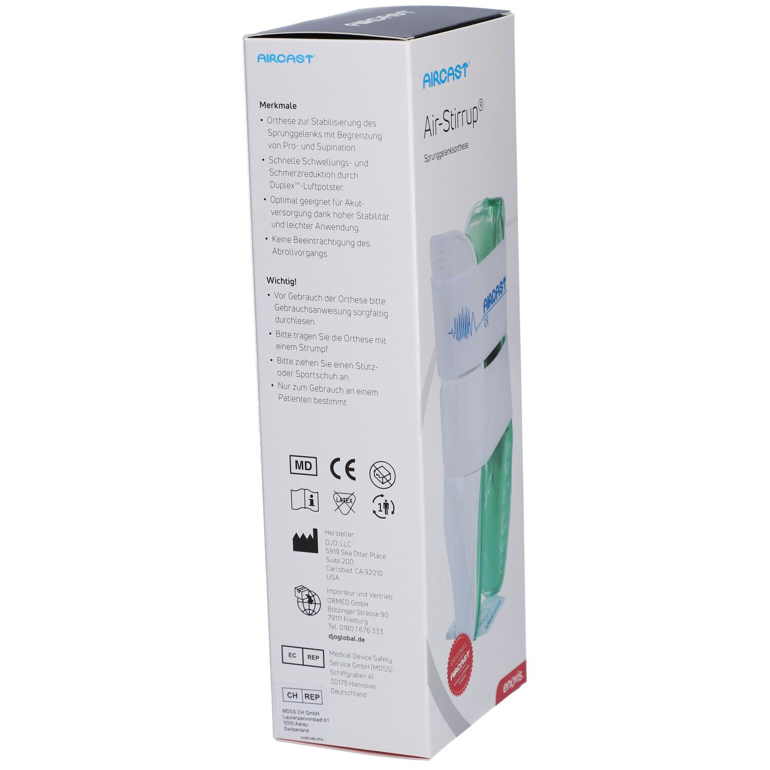 AIRCAST Air-Stirrup Knöchelorthese L Links (Größe 42-46)