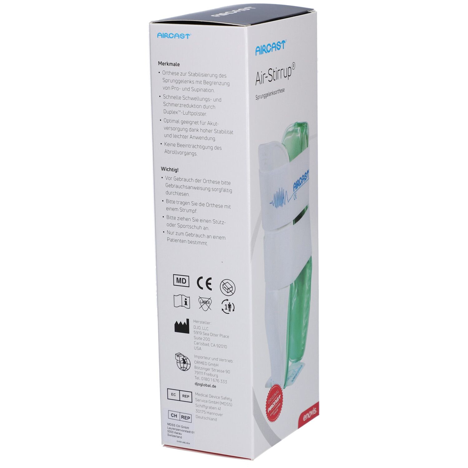 AIRCAST Air-Stirrup Orthèse de la cheville L Droite (Pointure 42-46)