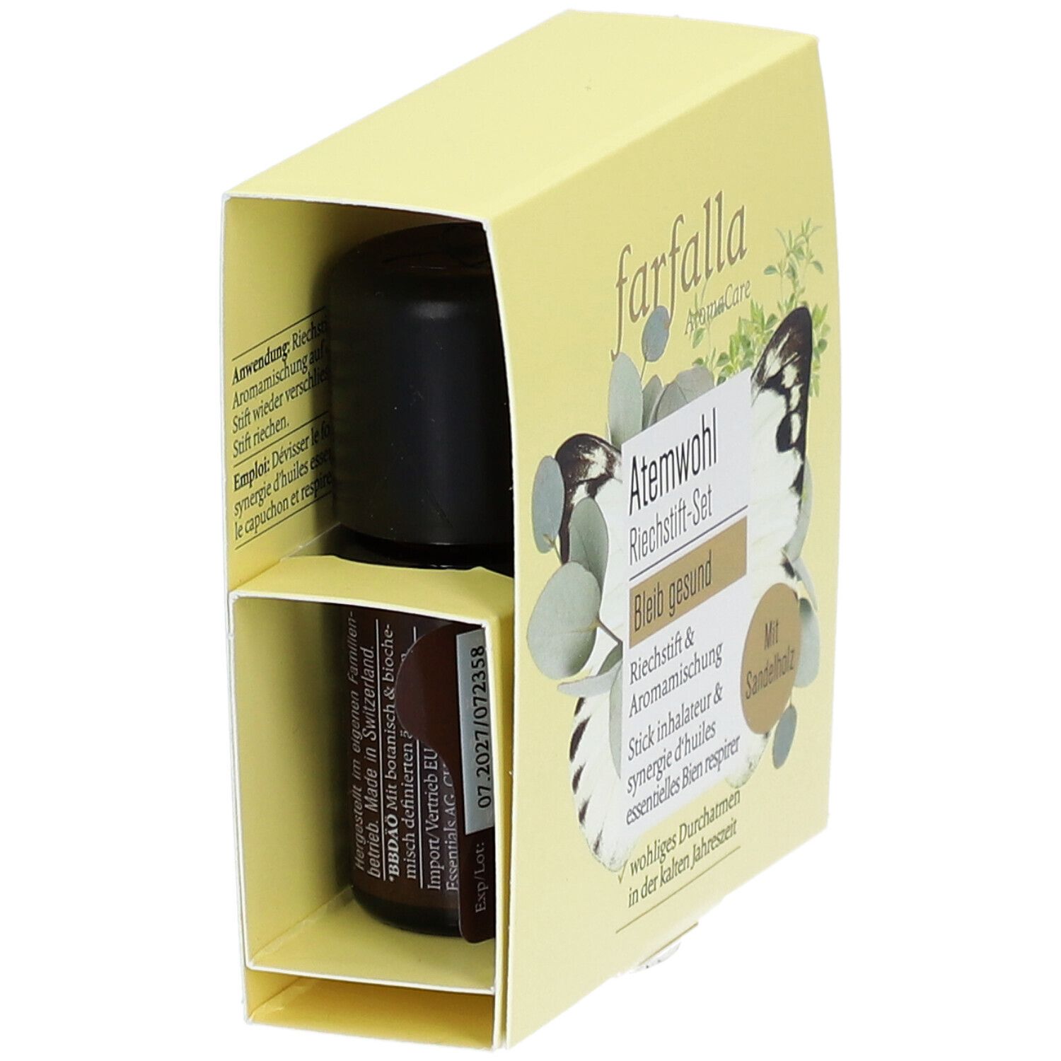 FARFALLA Riechstift Set Atemwohl