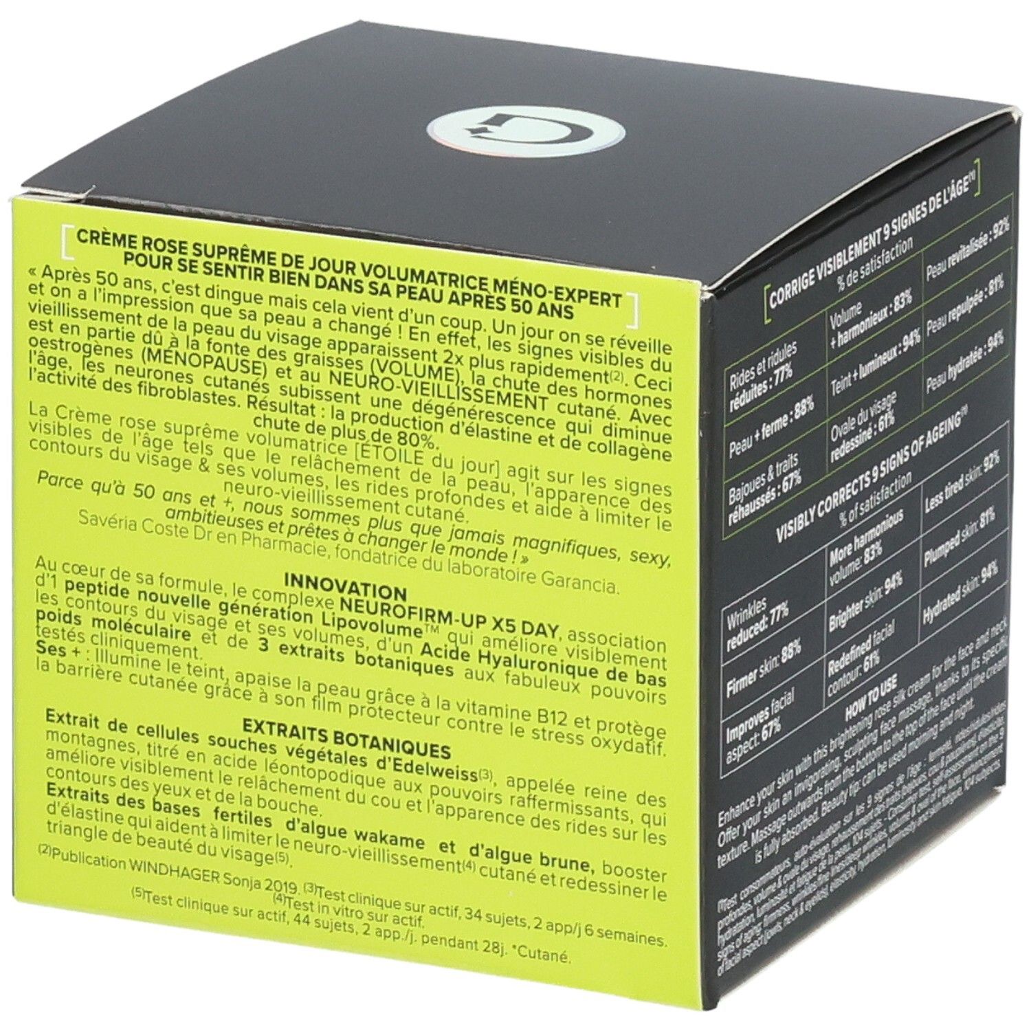 Emballage Garancia Étoile du Jour avec descriptions détaillées du produit et extraits botaniques.