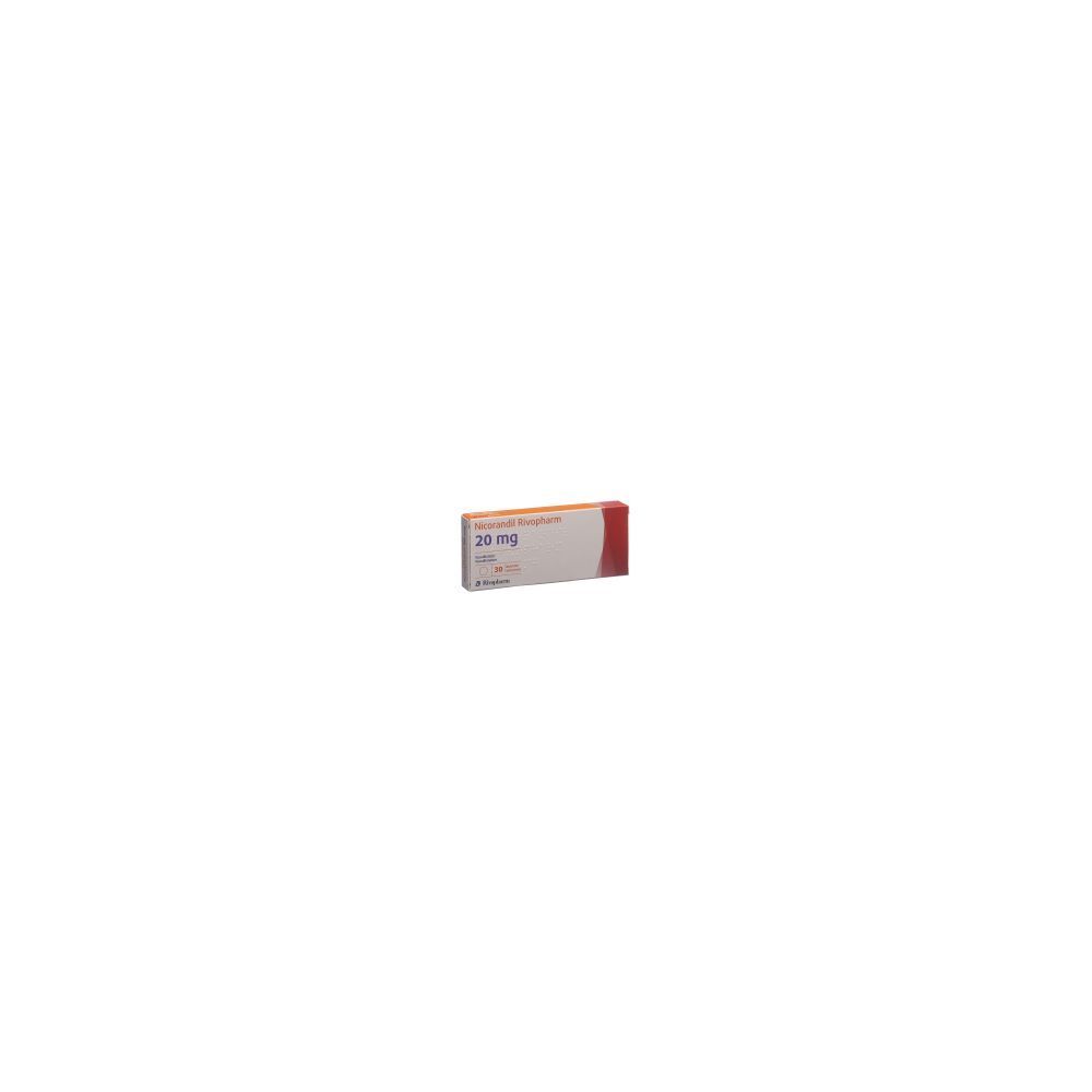 Kartonverpackung mit Produktinformationen. Aufschrift: 20 mg. Roter und oranger Farbton.