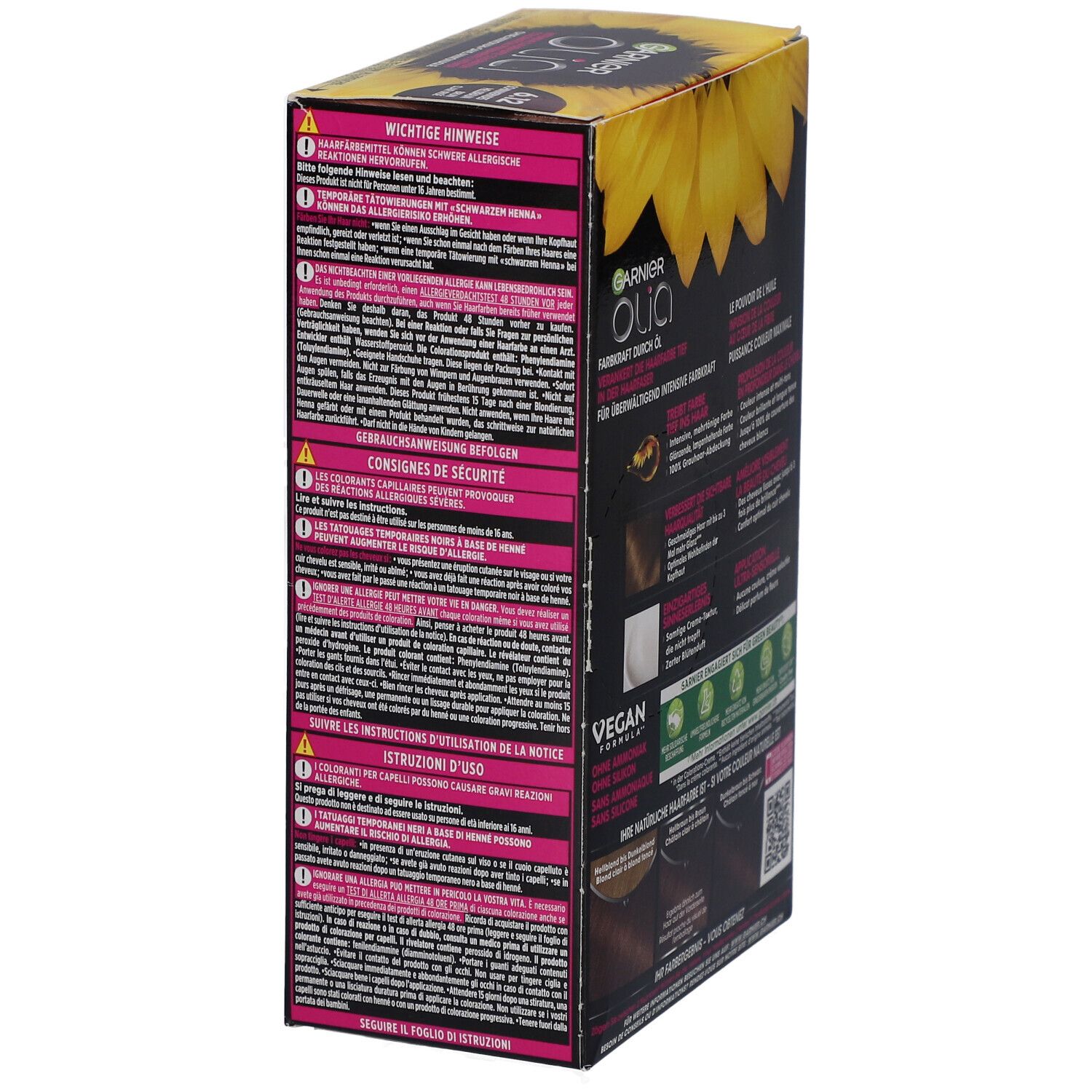 GARNIER Olia Coloration permanente 6,12 Châtain très clair cendré