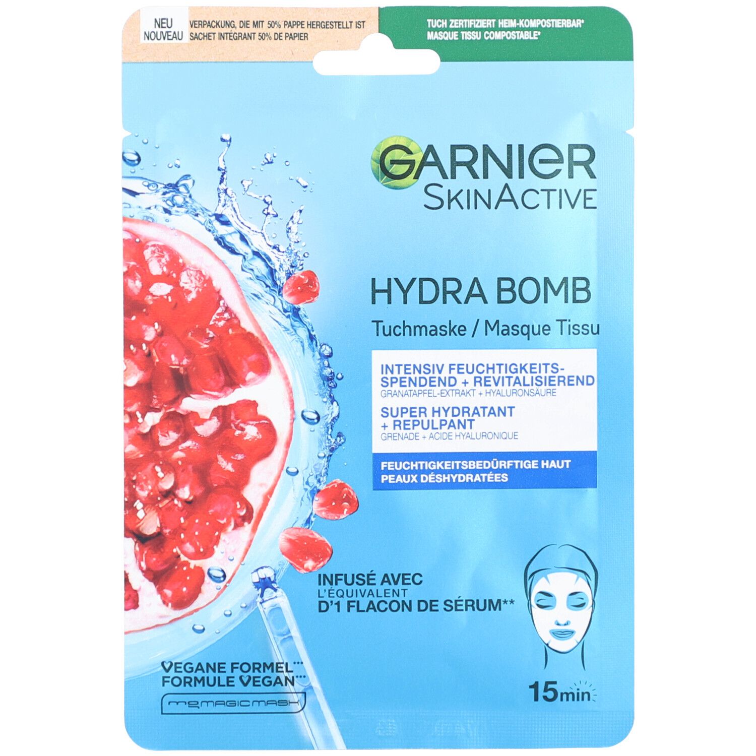 GARNIER Hydra Bomb Masque Tissu Hydratant & Repulpant