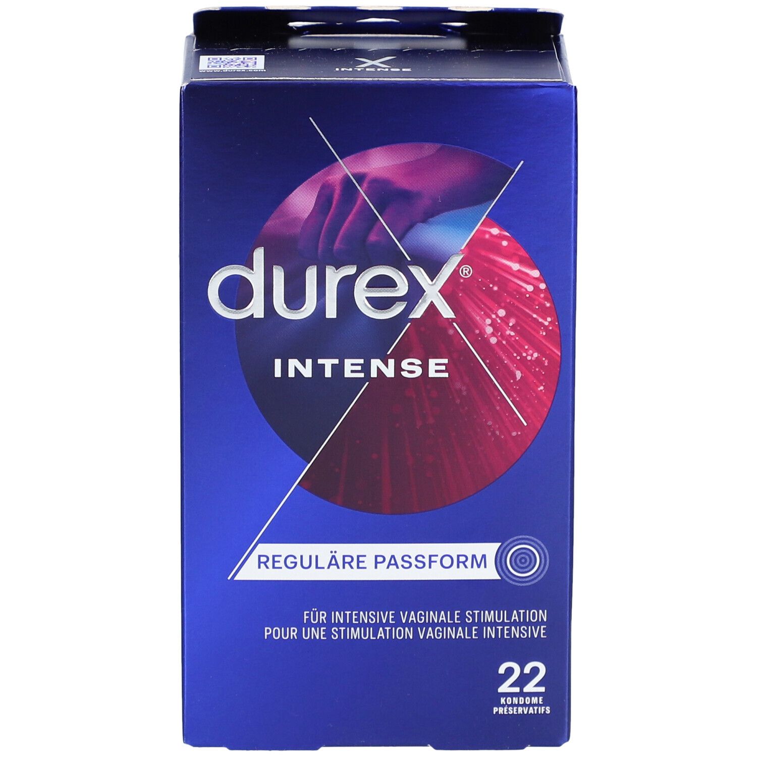 DUREX Intense Orgasmic - Préservatifs spéciaux en latex avec surface nervurée et picotée