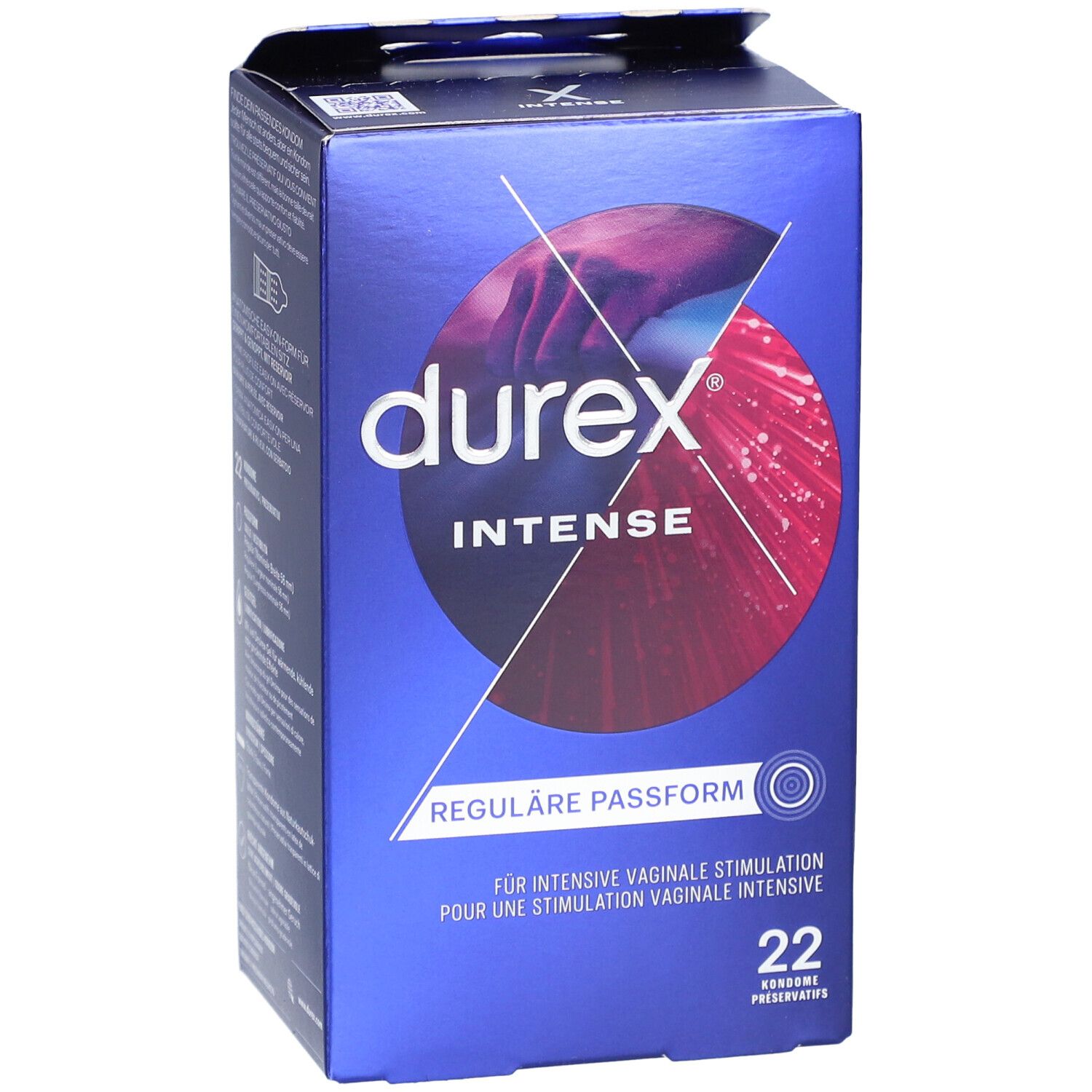 DUREX Intense Orgasmic - Préservatifs spéciaux en latex avec surface nervurée et picotée