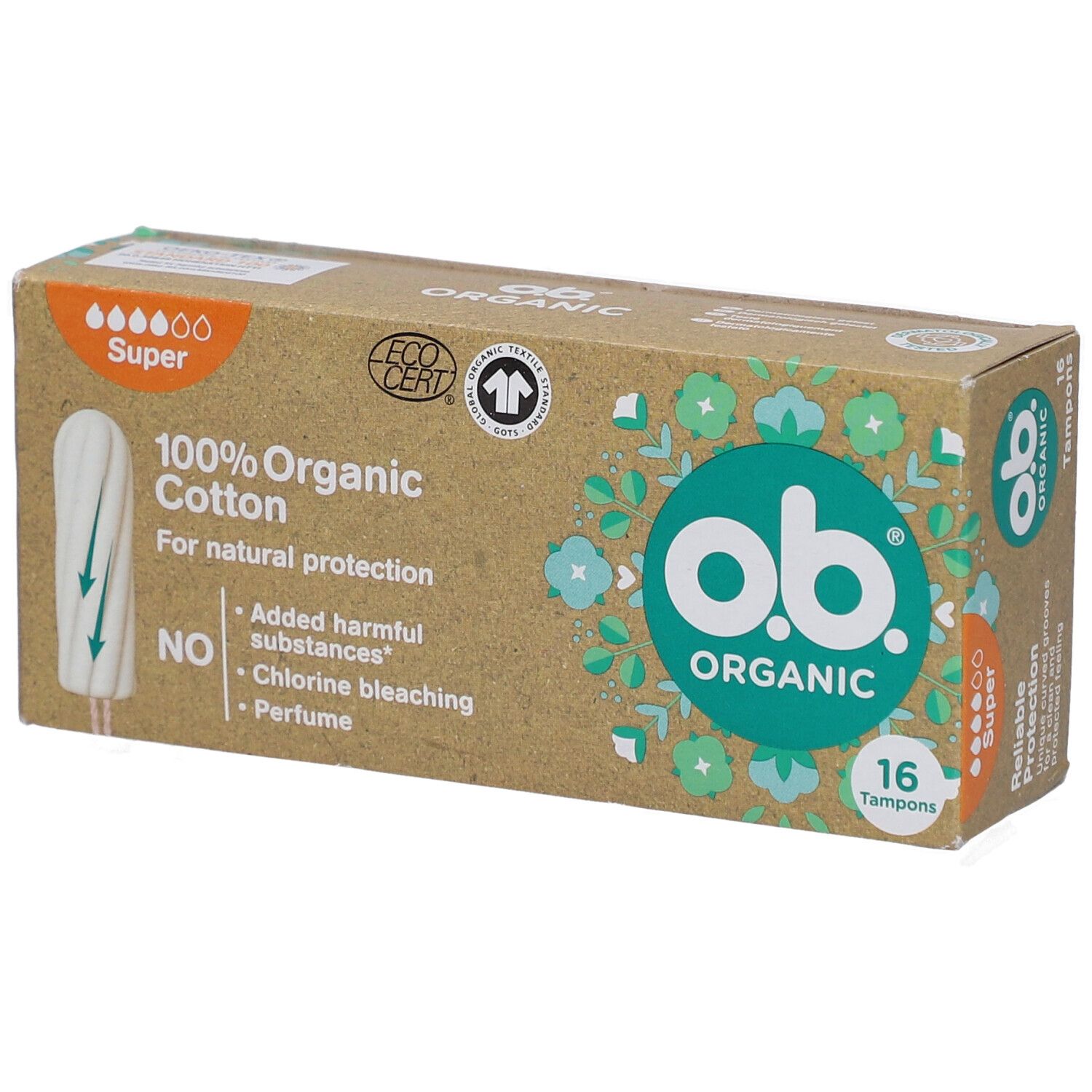 O.B® Bio-Tampons aus Bio-Baumwolle - Super