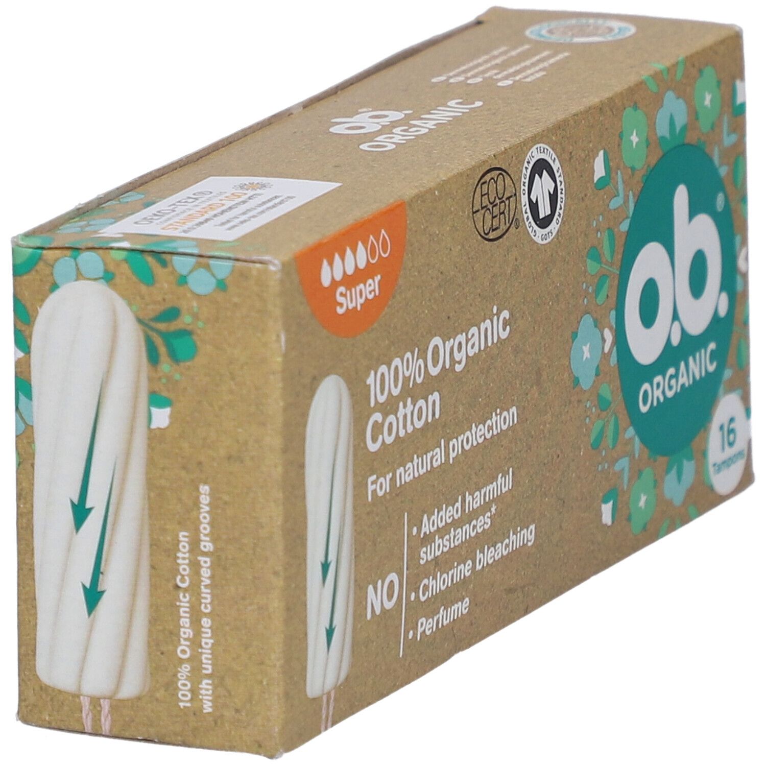 O.B® Bio-Tampons aus Bio-Baumwolle - Super