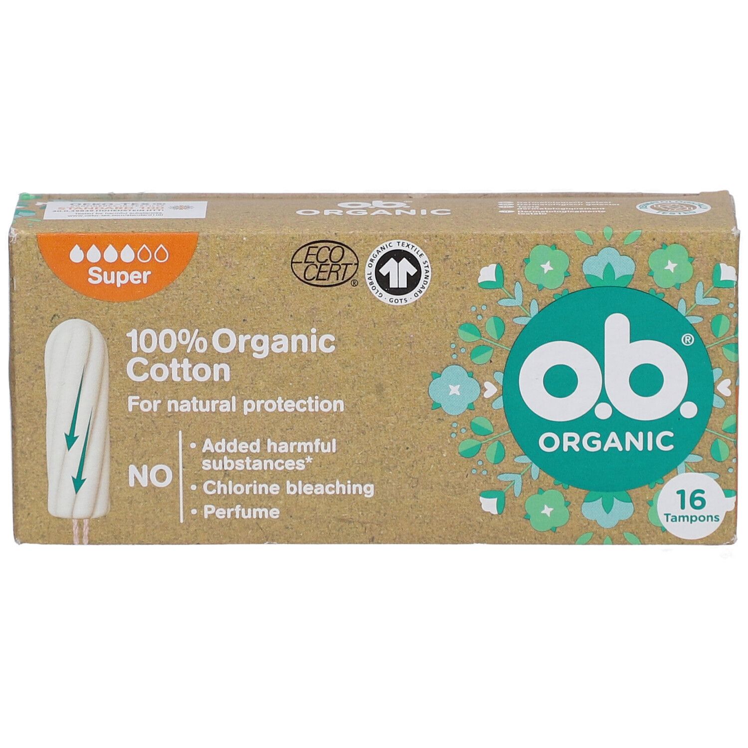 O.B® Bio-Tampons aus Bio-Baumwolle - Super