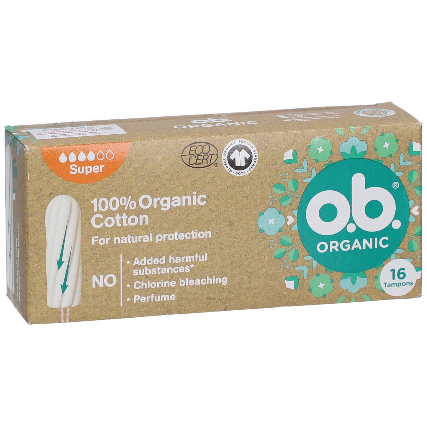 O.B® Bio-Tampons aus Bio-Baumwolle - Super