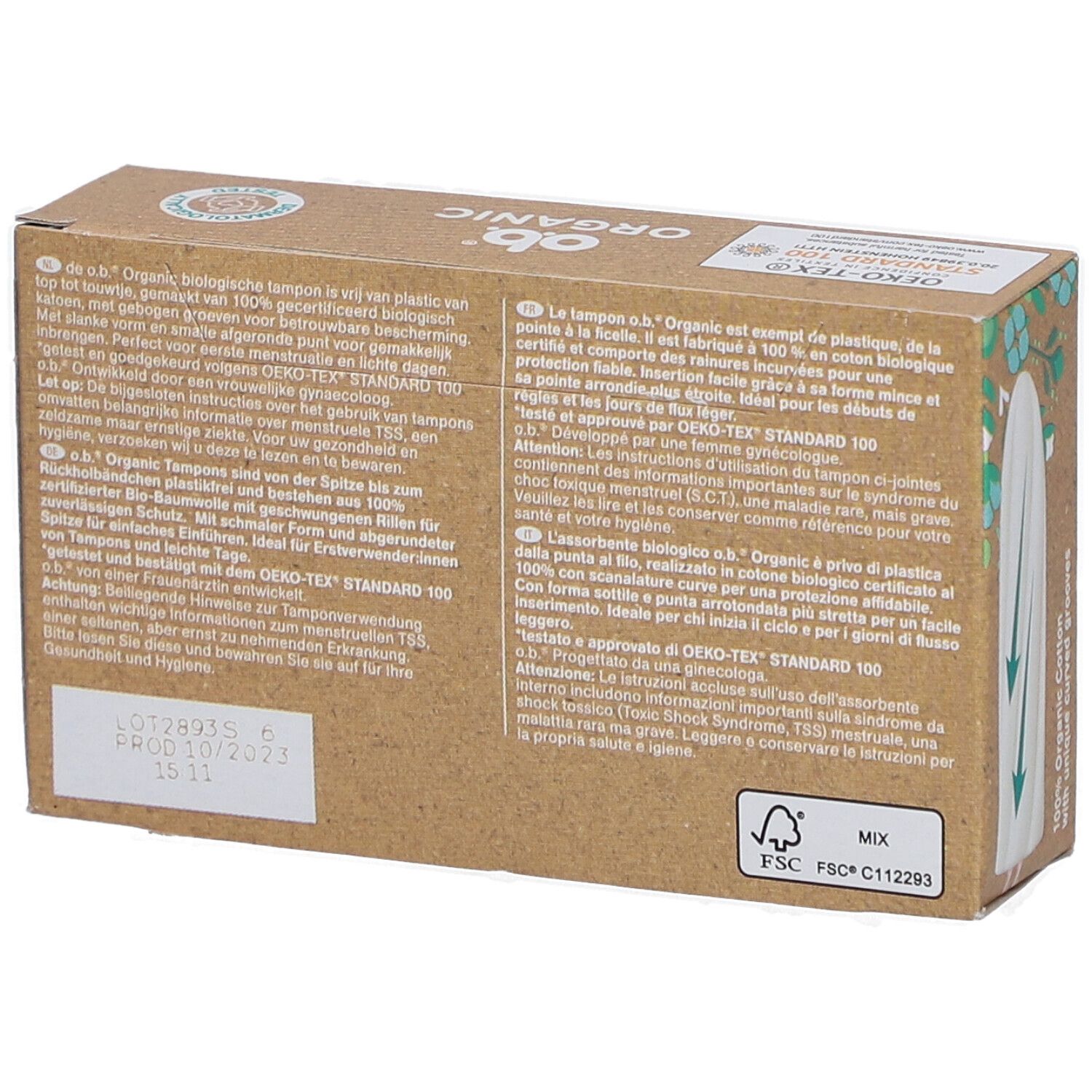 O.B® Bio-Tampons aus Bio-Baumwolle - Mini