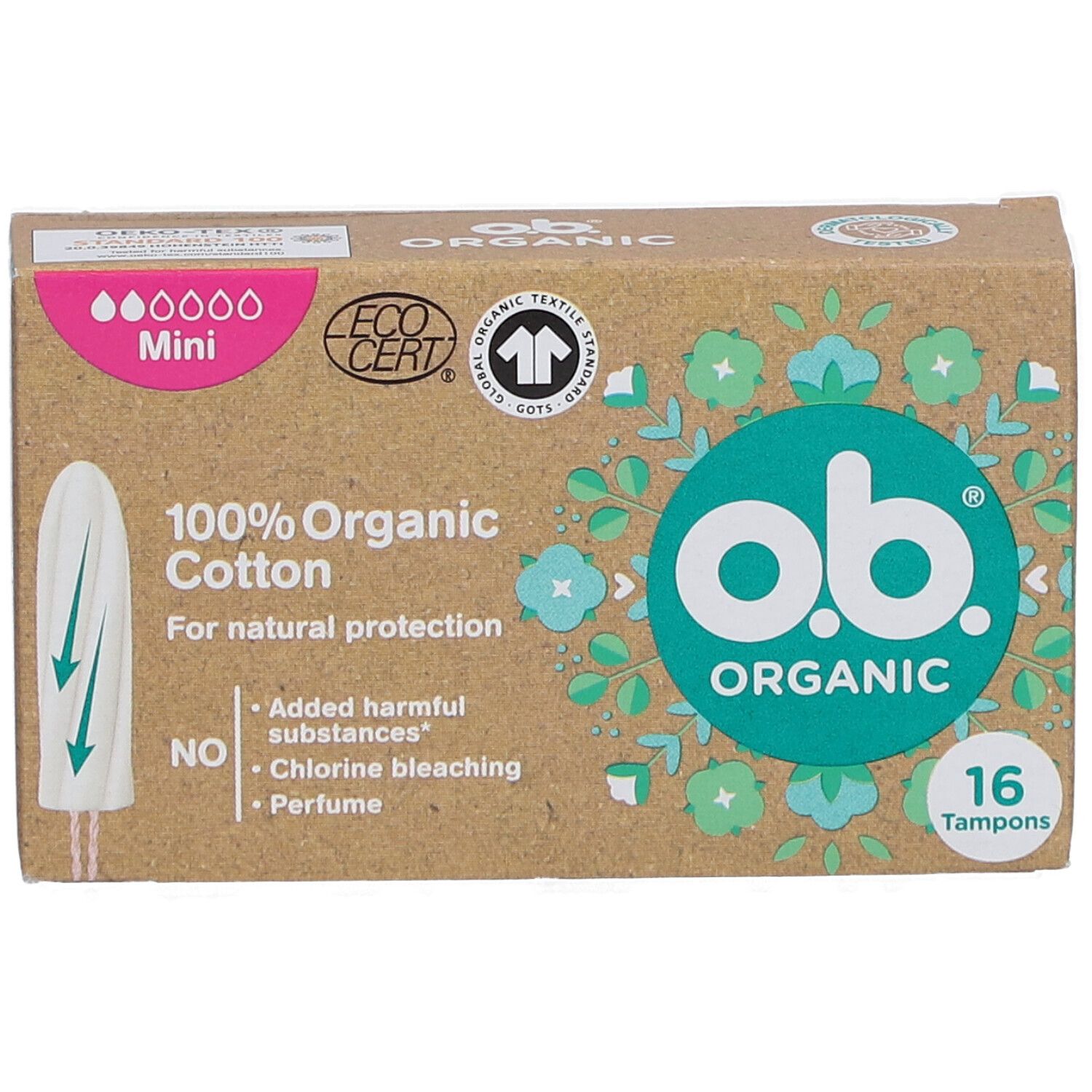 O.B® Bio-Tampons aus Bio-Baumwolle - Mini