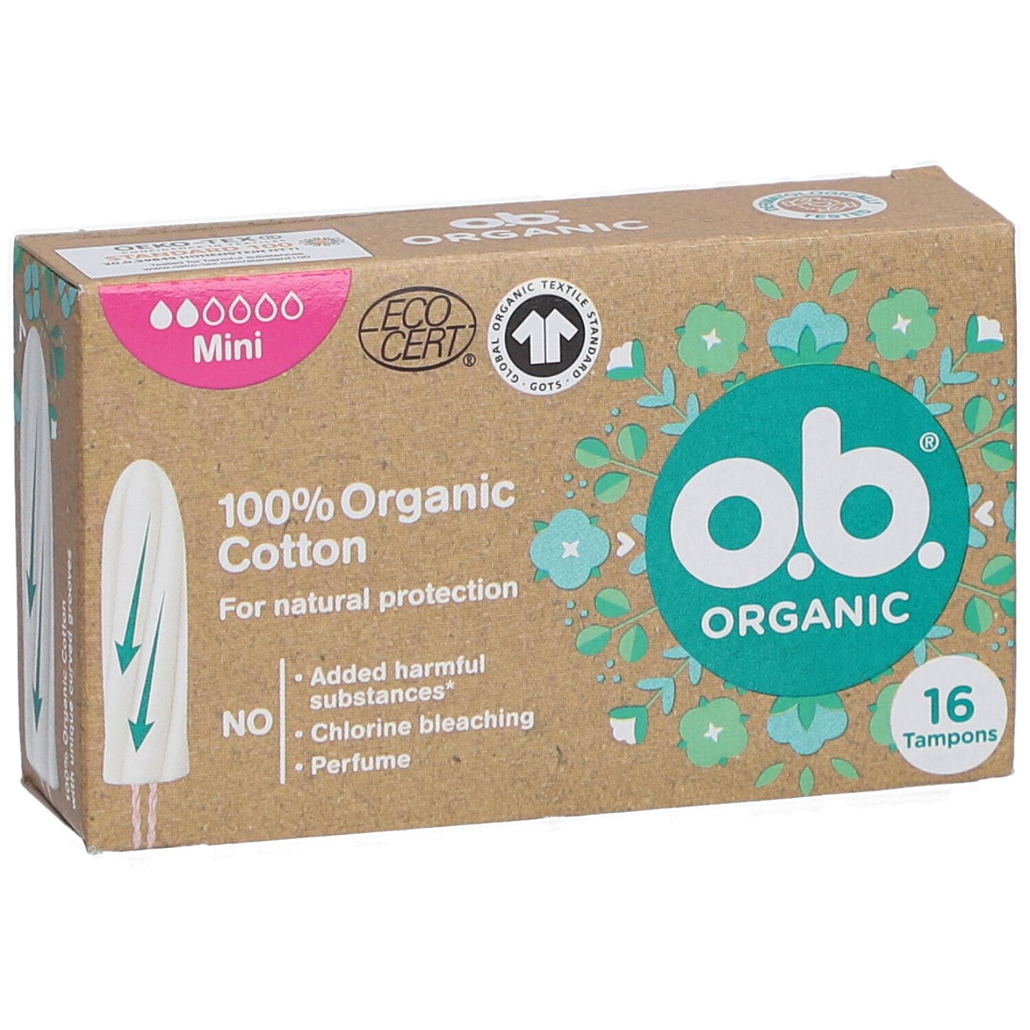 O.B® Bio-Tampons aus Bio-Baumwolle - Mini