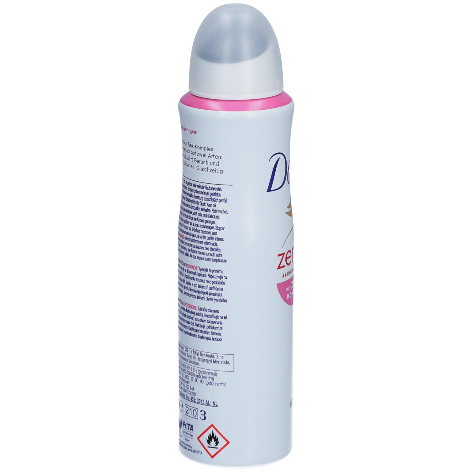 DOVE Deodorant-Spray mit Rosenduft 0% Aluminiumsalze