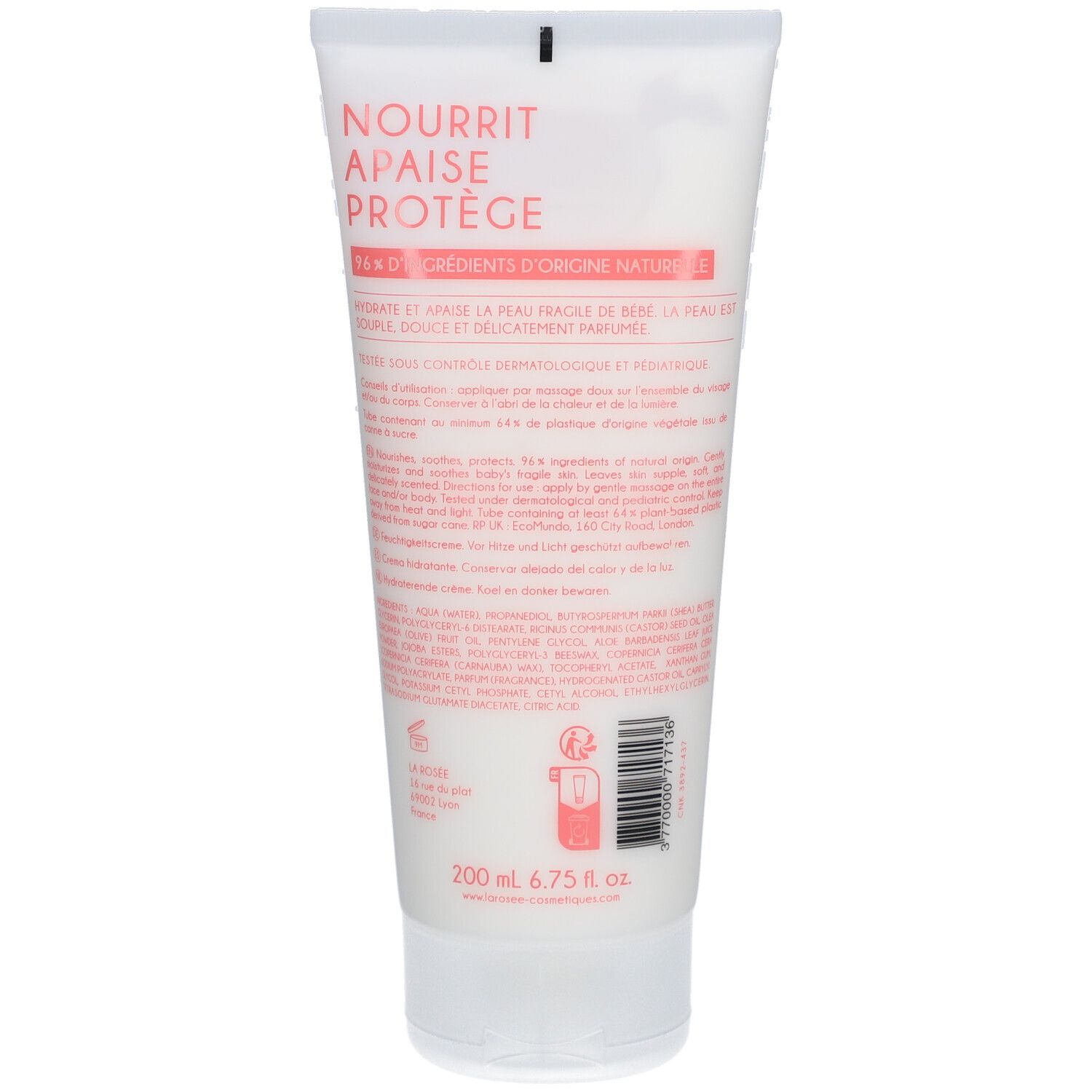 LA ROSÉE Crème hydratante bébé