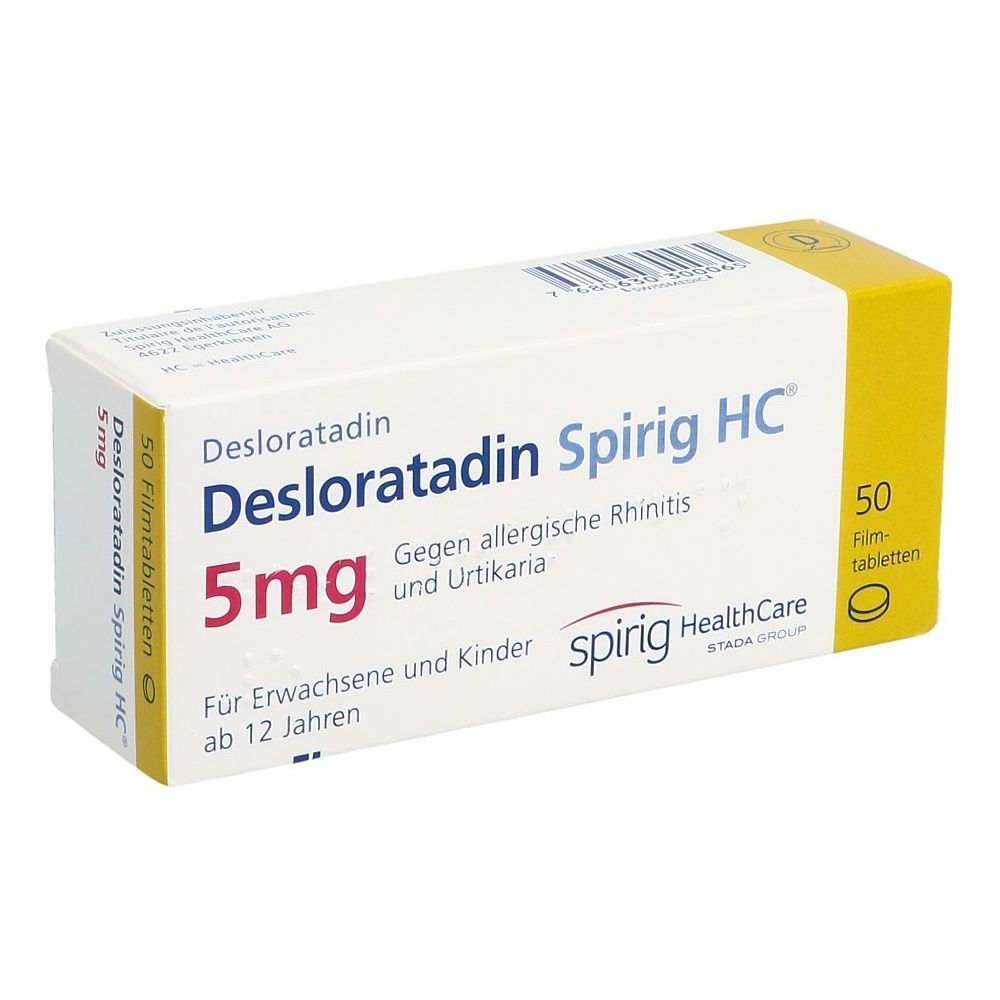 DESLORATADIN Spirig HC Filmtabl 5 mg 50 Stk