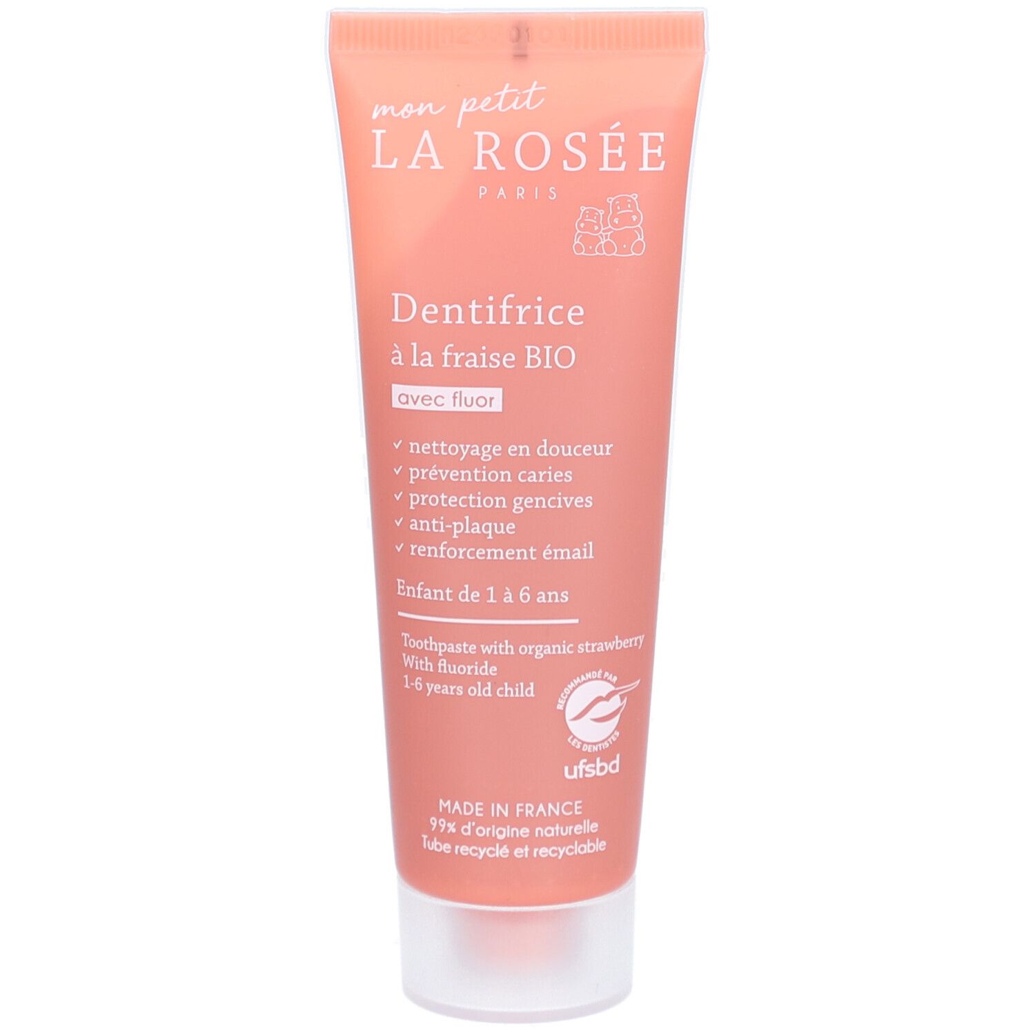 LA ROSÉE Dentifrice Bébé à la Fraise BIO
