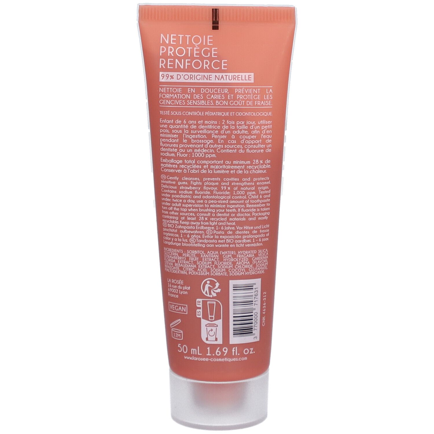 LA ROSÉE Dentifrice Bébé à la Fraise BIO