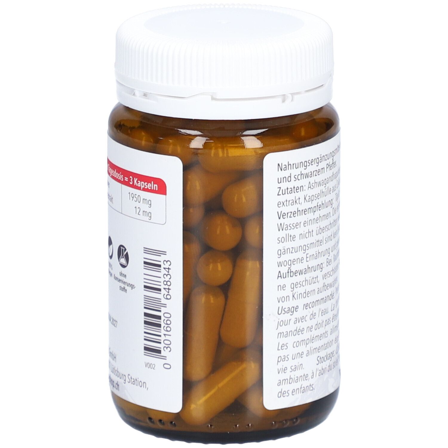 NATURSTEIN Ashwagandha Kaps Glasfl 75 Stk