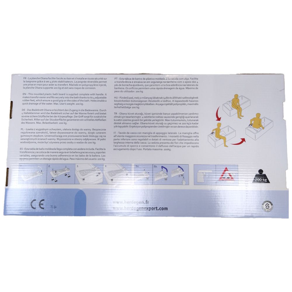 HERDEGEN Planche de bain Obana XL (Max 200kg)