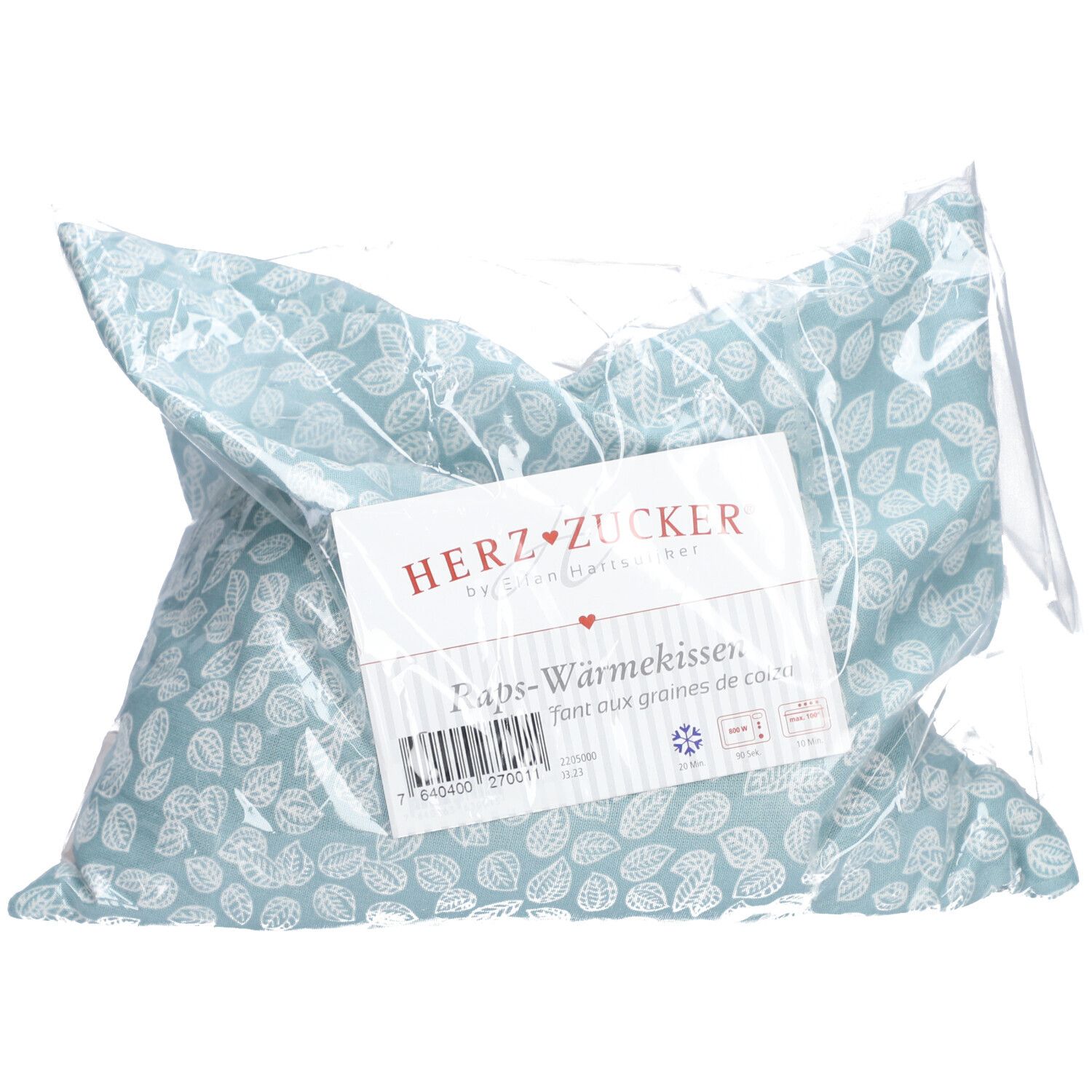 HERZZUCKER® Wärmekissen mit Rapssamen 26 x 21 cm Blätter