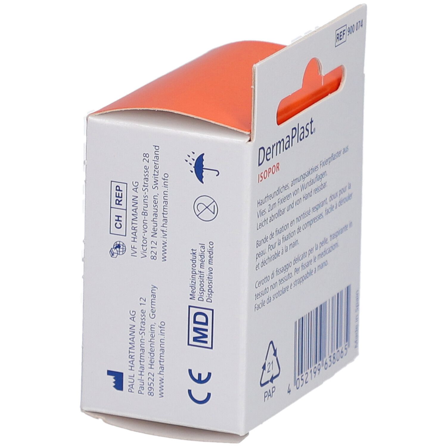 HARTMANN DermaPlast® Isopor Mikroporöse Sparadrap 2,5 cm x 9,2 m